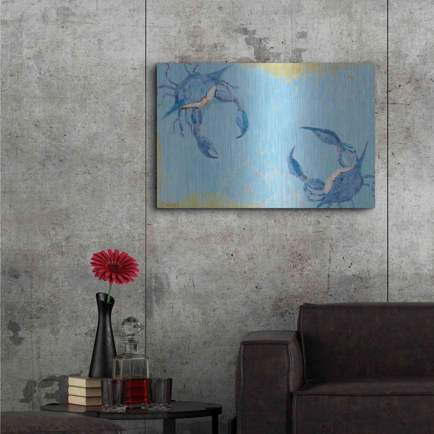 Luxe Metal Art 'The Stand Off' by Phyllis Adams, Metal Wall Art,36x24