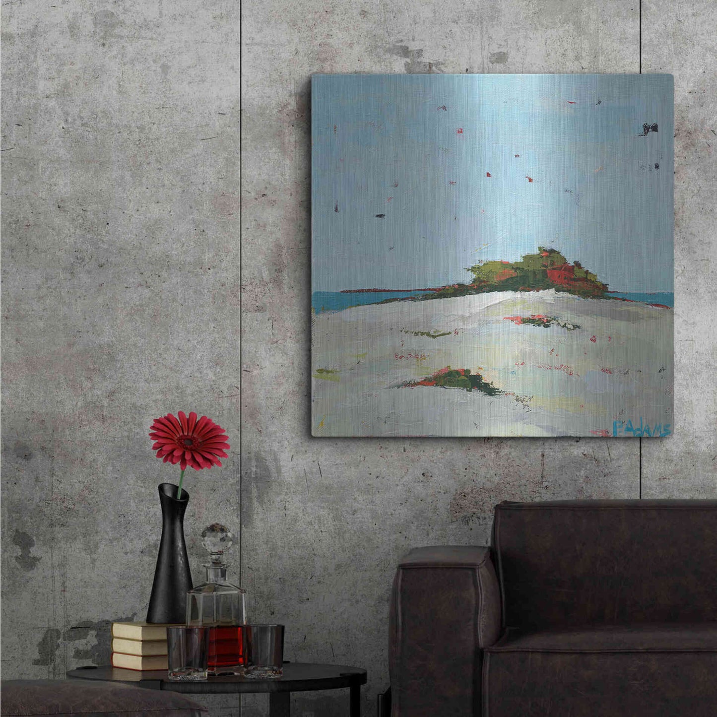 Luxe Metal Art 'Fall Dune' by Phyllis Adams, Metal Wall Art,36x36