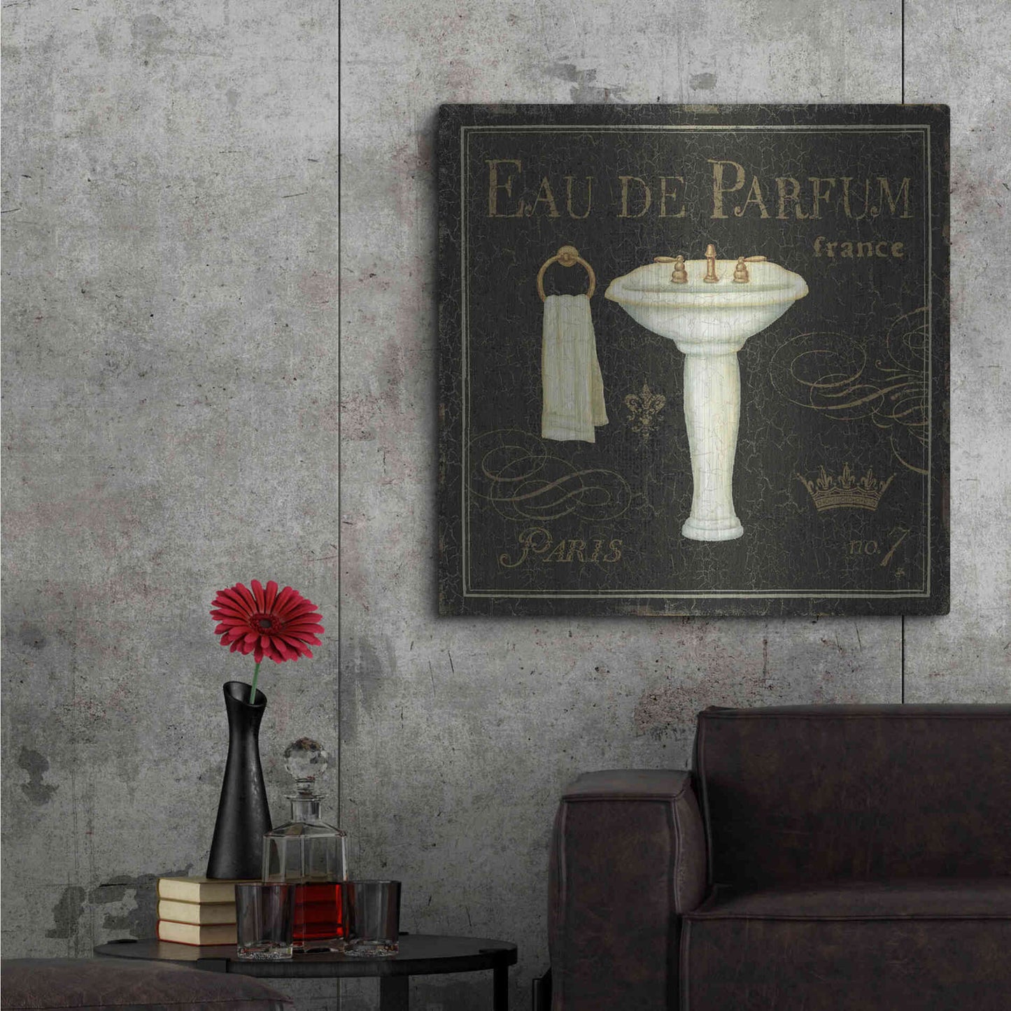 Luxe Metal Art 'Bain de Luxe III' by Daphne Brissonet, Metal Wall Art,36x36