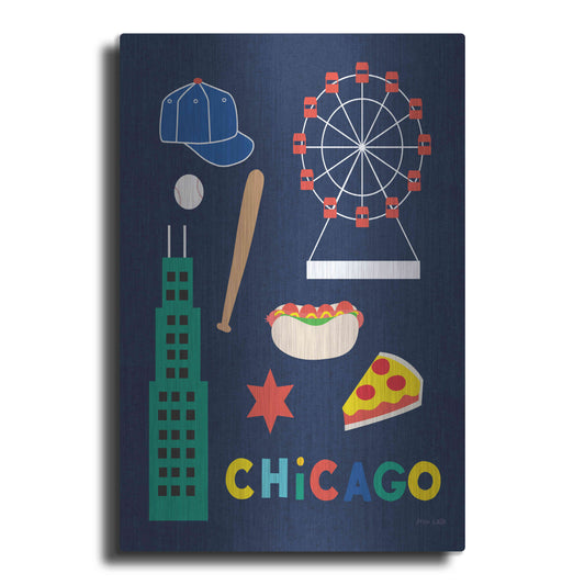 'City Fun Chicago' by Ann Kelle Designs, Metal Wall Art