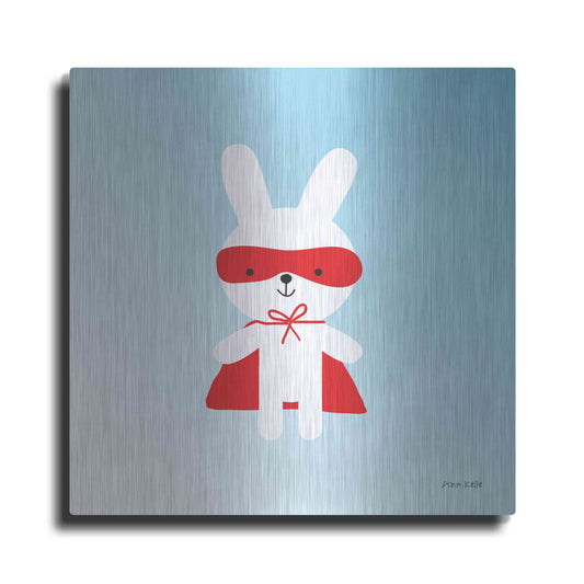 'Rabbit Super Hero' by Ann Kelle Designs, Metal Wall Art