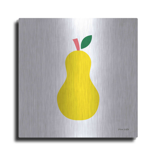 'Yellow Pear' by Ann Kelle Designs, Metal Wall Art