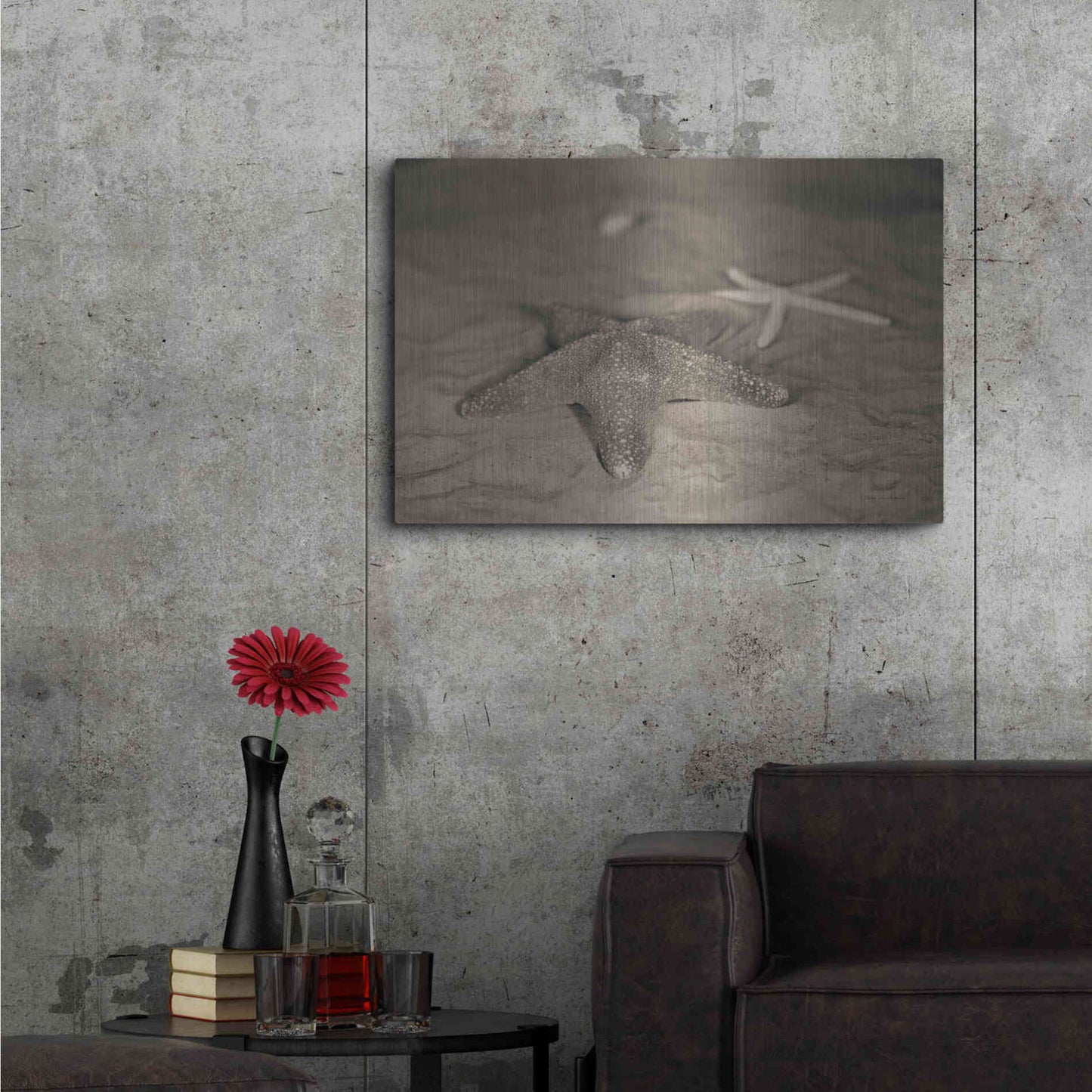 Luxe Metal Art 'Starfish II' by Debra Van Swearingen, Metal Wall Art,36x24