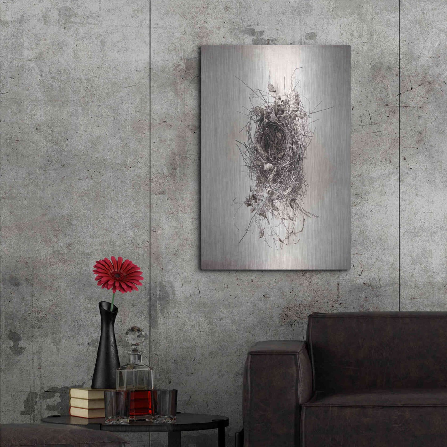 Luxe Metal Art 'Nest II' by Debra Van Swearingen, Metal Wall Art,24x36
