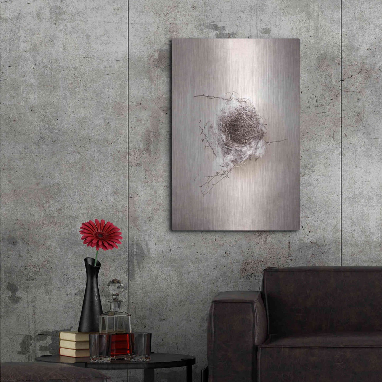 Luxe Metal Art 'Nest III' by Debra Van Swearingen, Metal Wall Art,24x36