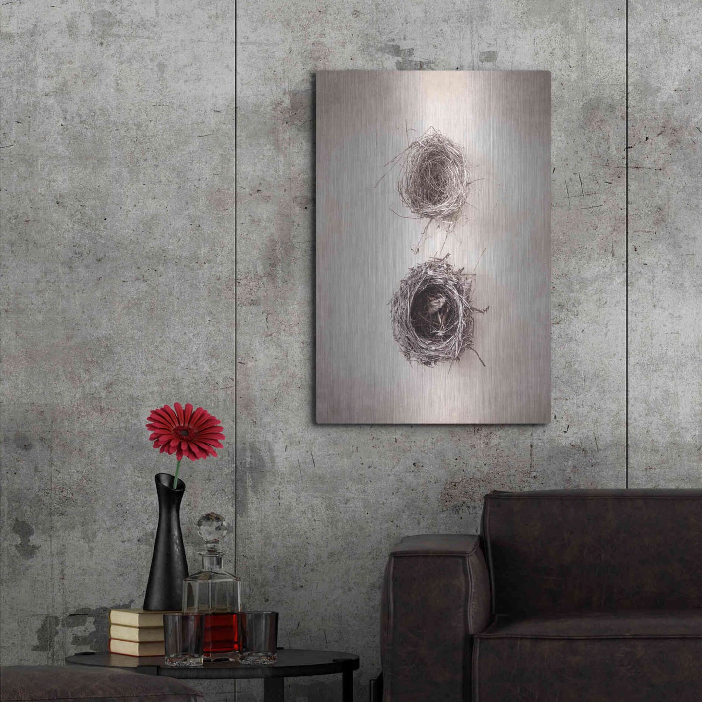 Luxe Metal Art 'Nest IV' by Debra Van Swearingen, Metal Wall Art,24x36