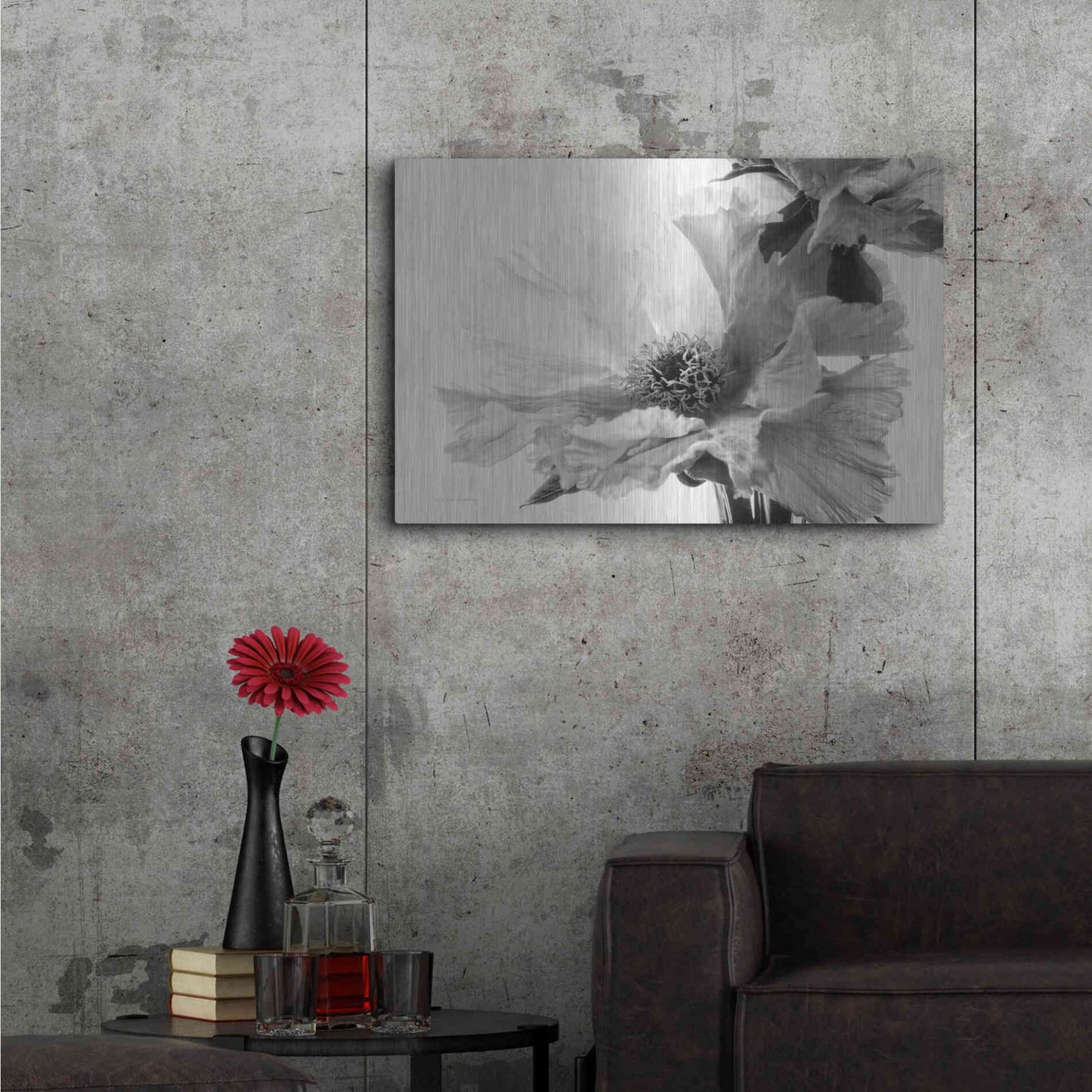 Luxe Metal Art 'Translucent Peony VBW' by Debra Van Swearingen, Metal Wall Art,36x24