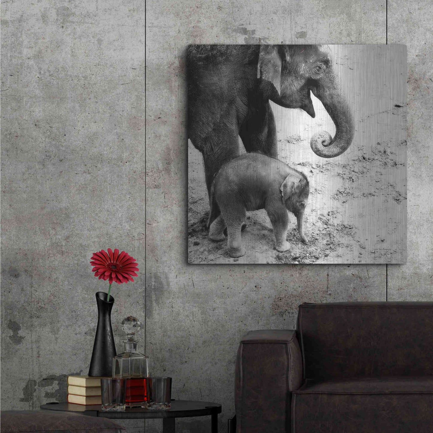 Luxe Metal Art 'Mother and Daughter' by Debra Van Swearingen, Metal Wall Art,36x36