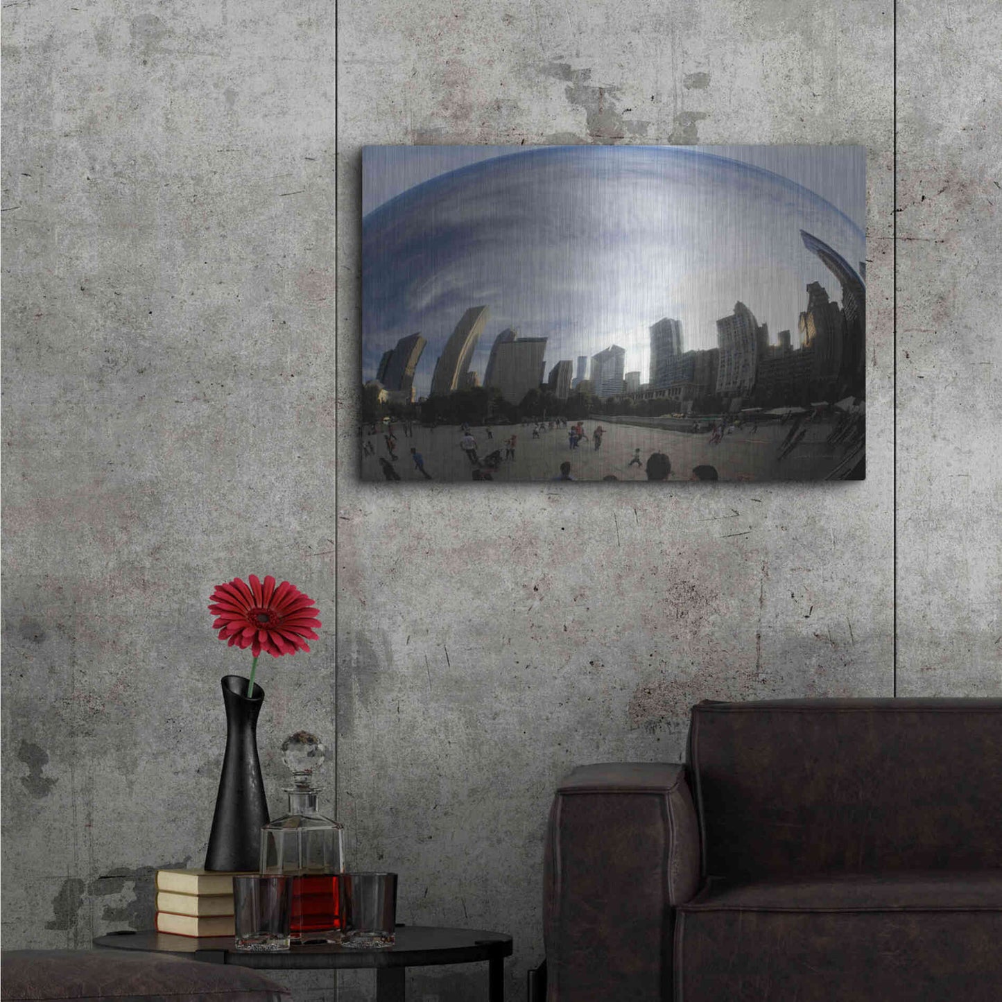 Luxe Metal Art 'The Bean Chicago' by Debra Van Swearingen, Metal Wall Art,36x24