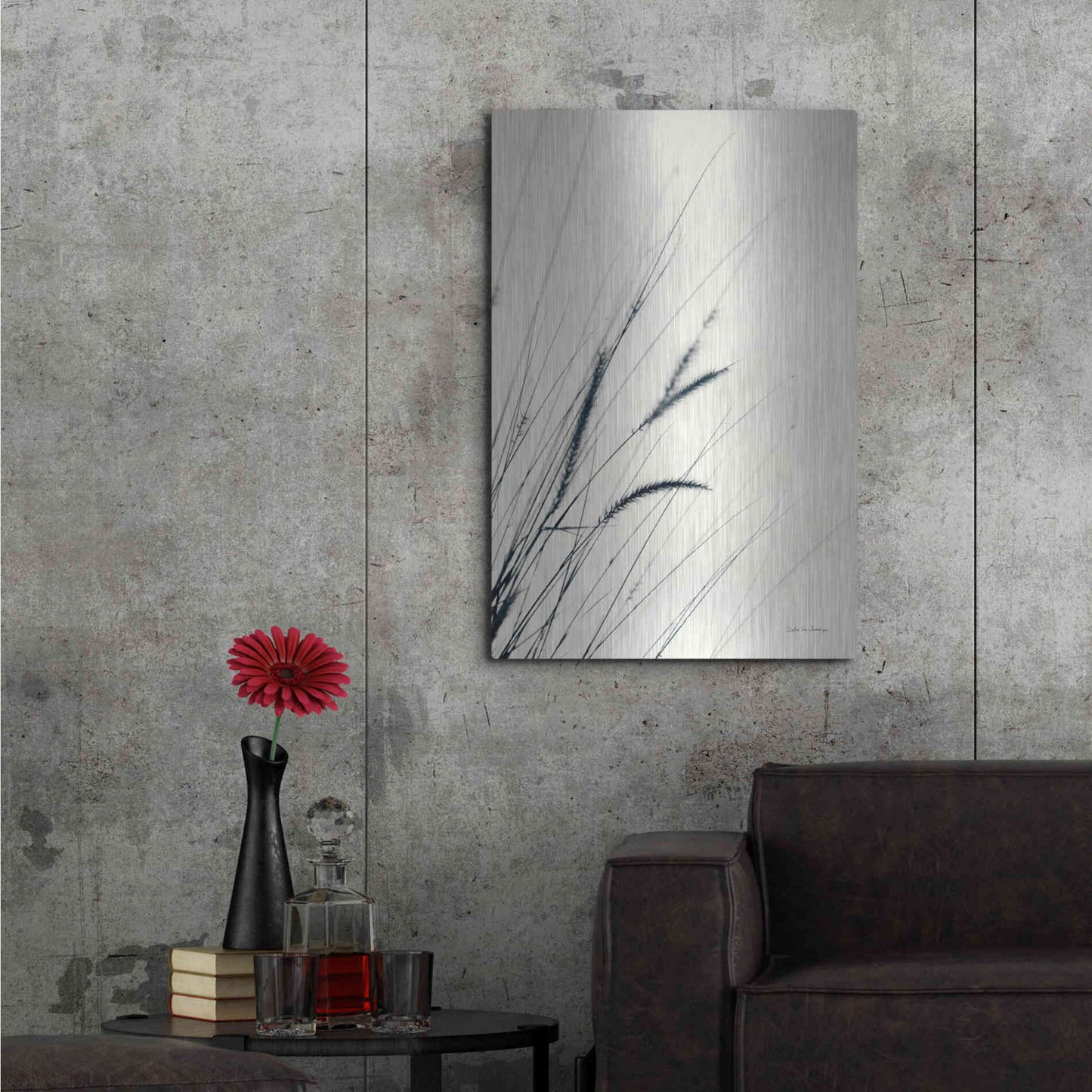 Luxe Metal Art 'Field Grasses I' by Debra Van Swearingen, Metal Wall Art,24x36