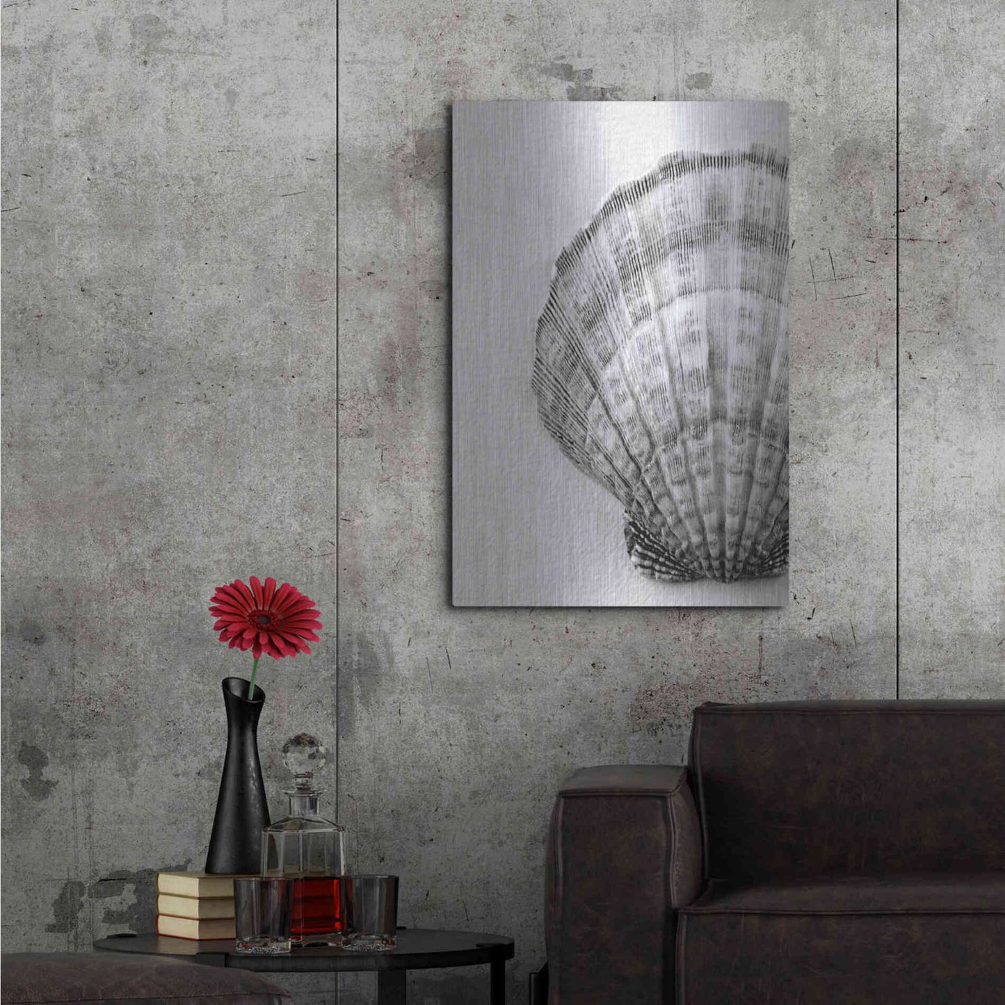 Luxe Metal Art 'On The Half Shell' by Debra Van Swearingen, Metal Wall Art,24x36