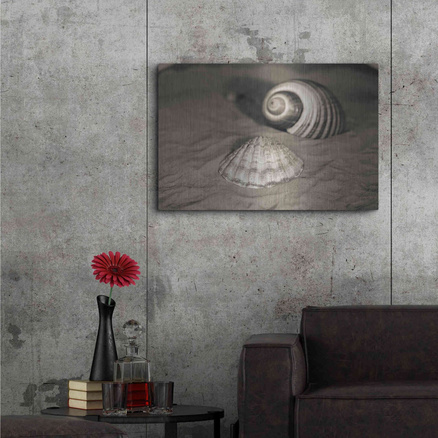 Luxe Metal Art 'Scallop Tonna' by Debra Van Swearingen, Metal Wall Art,36x24