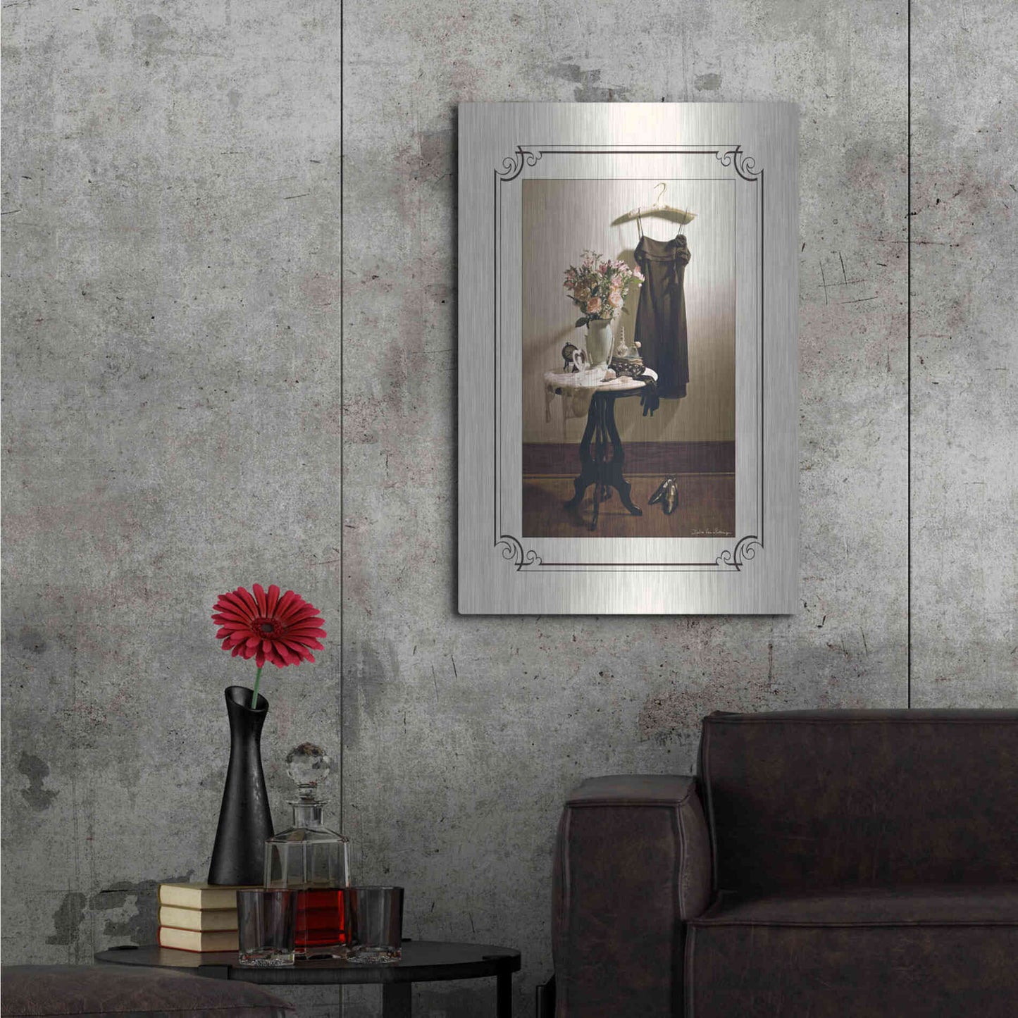 Luxe Metal Art 'Anticipation Hers' by Debra Van Swearingen, Metal Wall Art,24x36