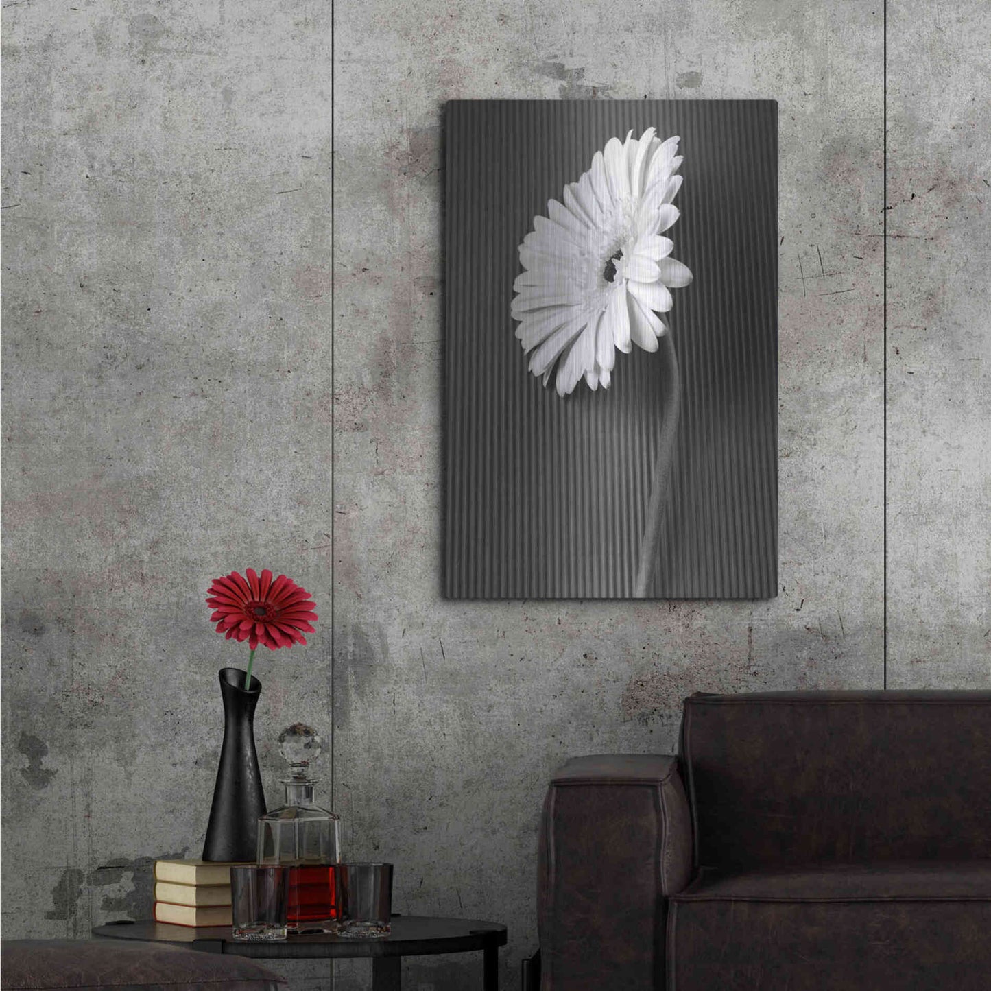 Luxe Metal Art 'Fresh Cut Daisy II' by Debra Van Swearingen, Metal Wall Art,24x36
