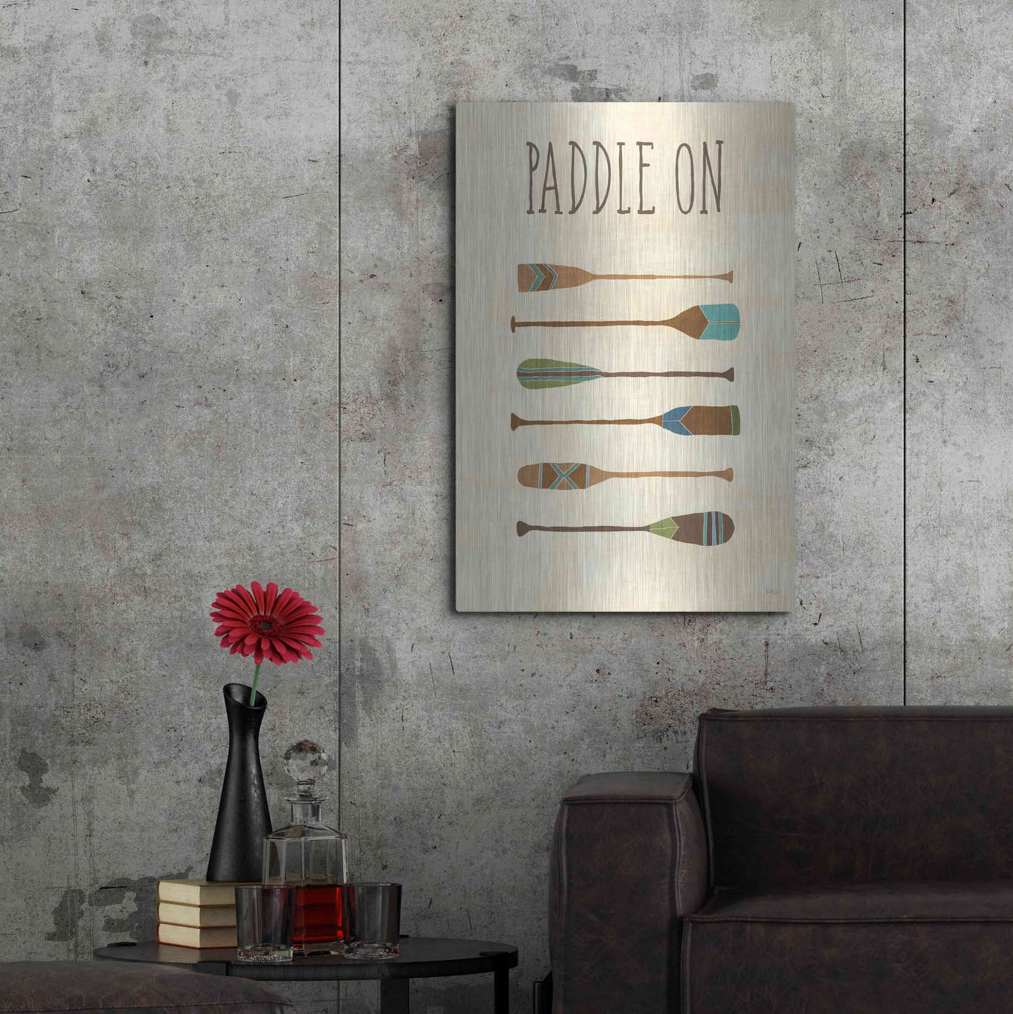 Luxe Metal Art 'Lake Retreat VI' by Veronique Charron, Metal Wall Art,24x36