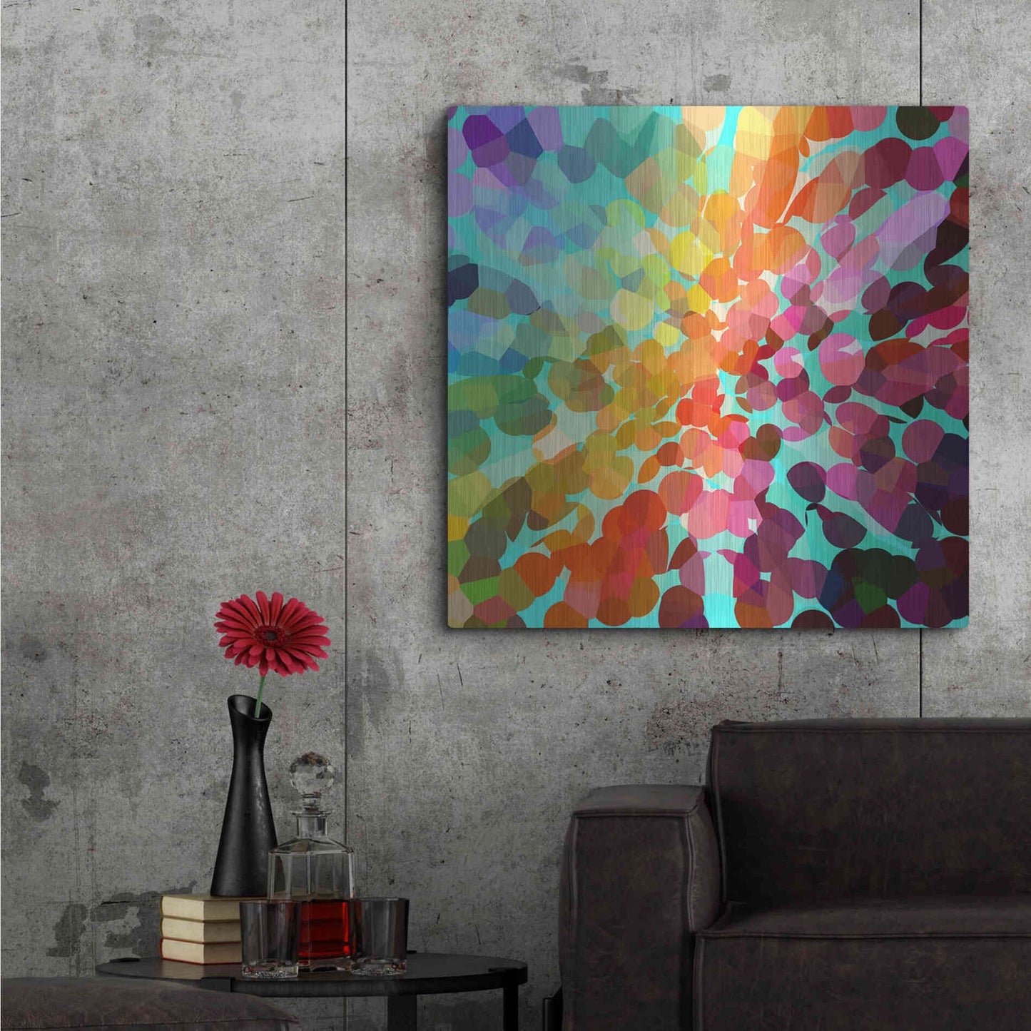 Luxe Metal Art 'Connect' by Shandra Smith, Metal Wall Art,36x36