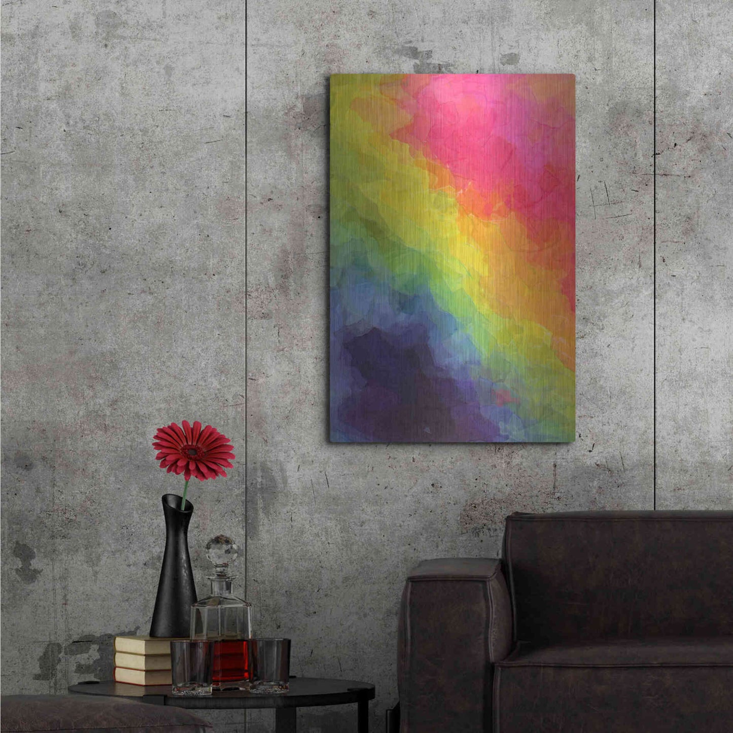 Luxe Metal Art 'Joyful' by Shandra Smith, Metal Wall Art,24x36