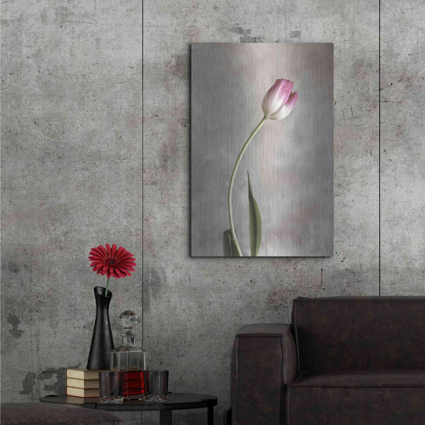 Luxe Metal Art 'Fresh Tulips I' by Debra Van Swearingen, Metal Wall Art,24x36