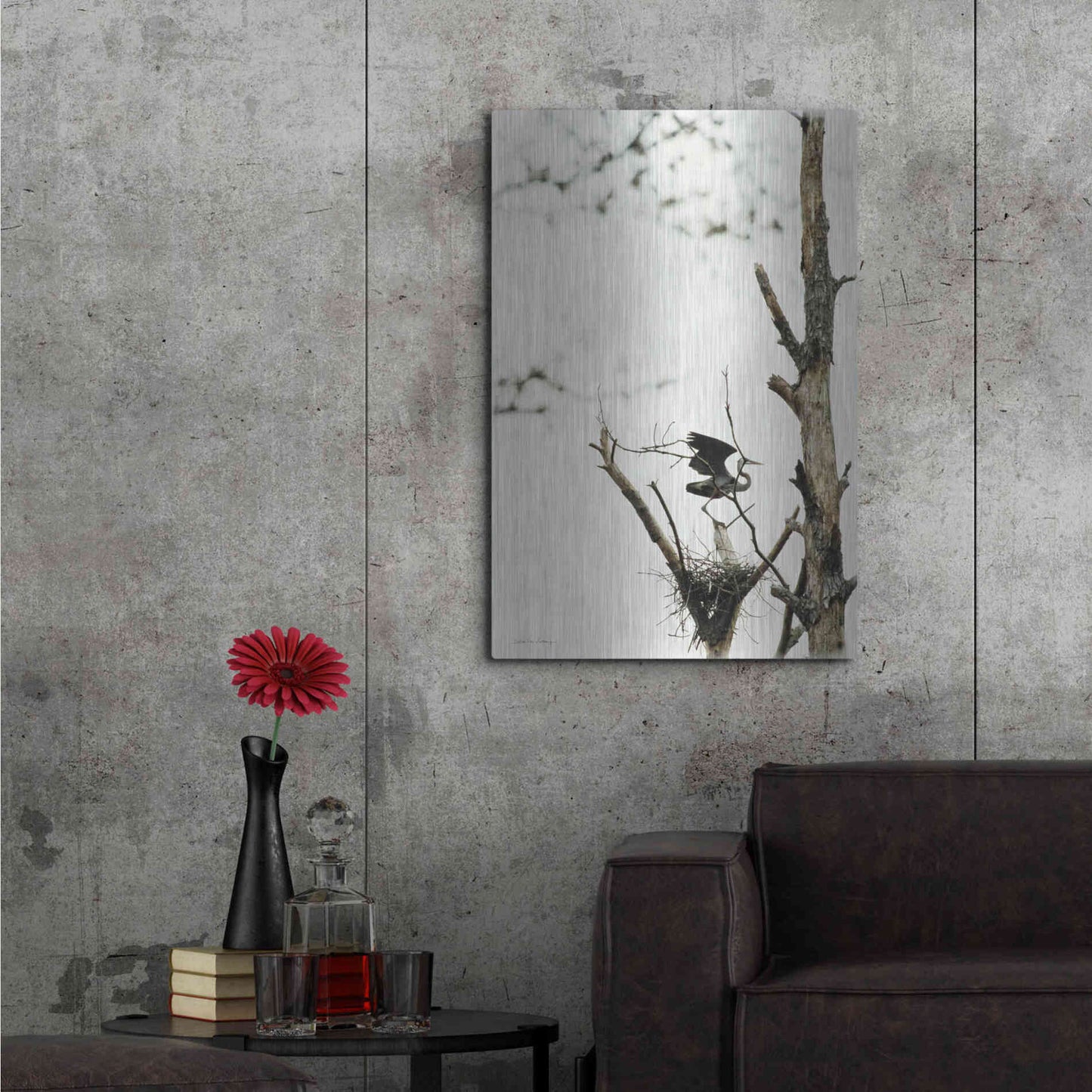 Luxe Metal Art 'Poised' by Debra Van Swearingen, Metal Wall Art,24x36
