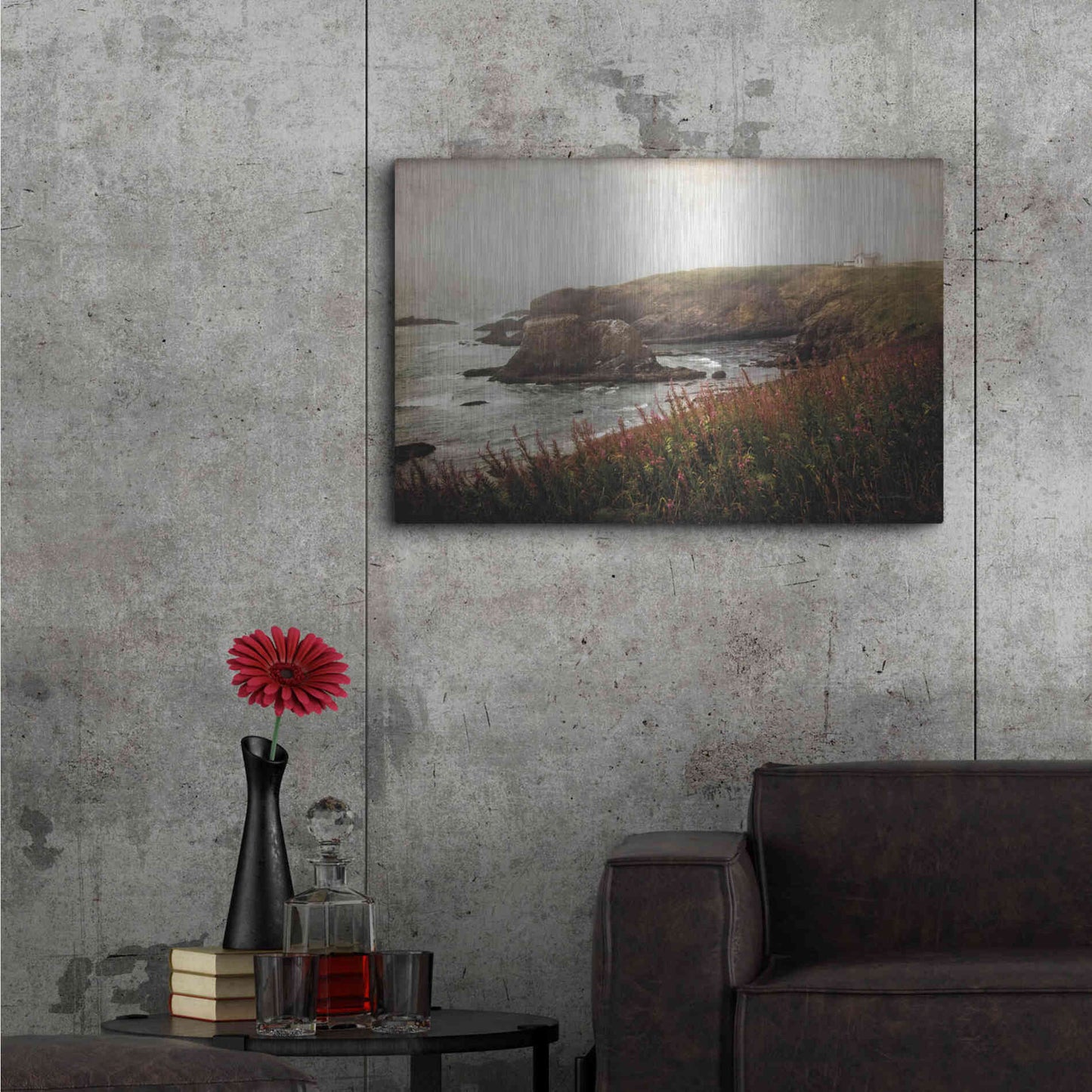 Luxe Metal Art 'Coastal Mist' by Debra Van Swearingen, Metal Wall Art,36x24