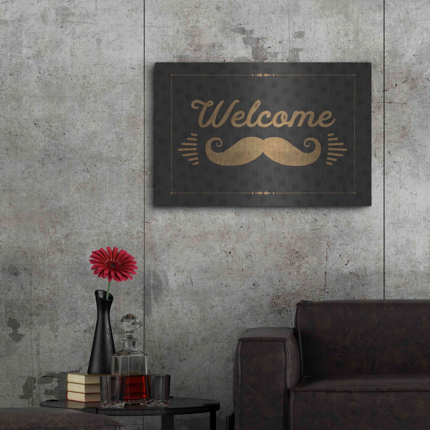Luxe Metal Art 'Coffee and Friends V' by Veronique Charron, Metal Wall Art,36x24