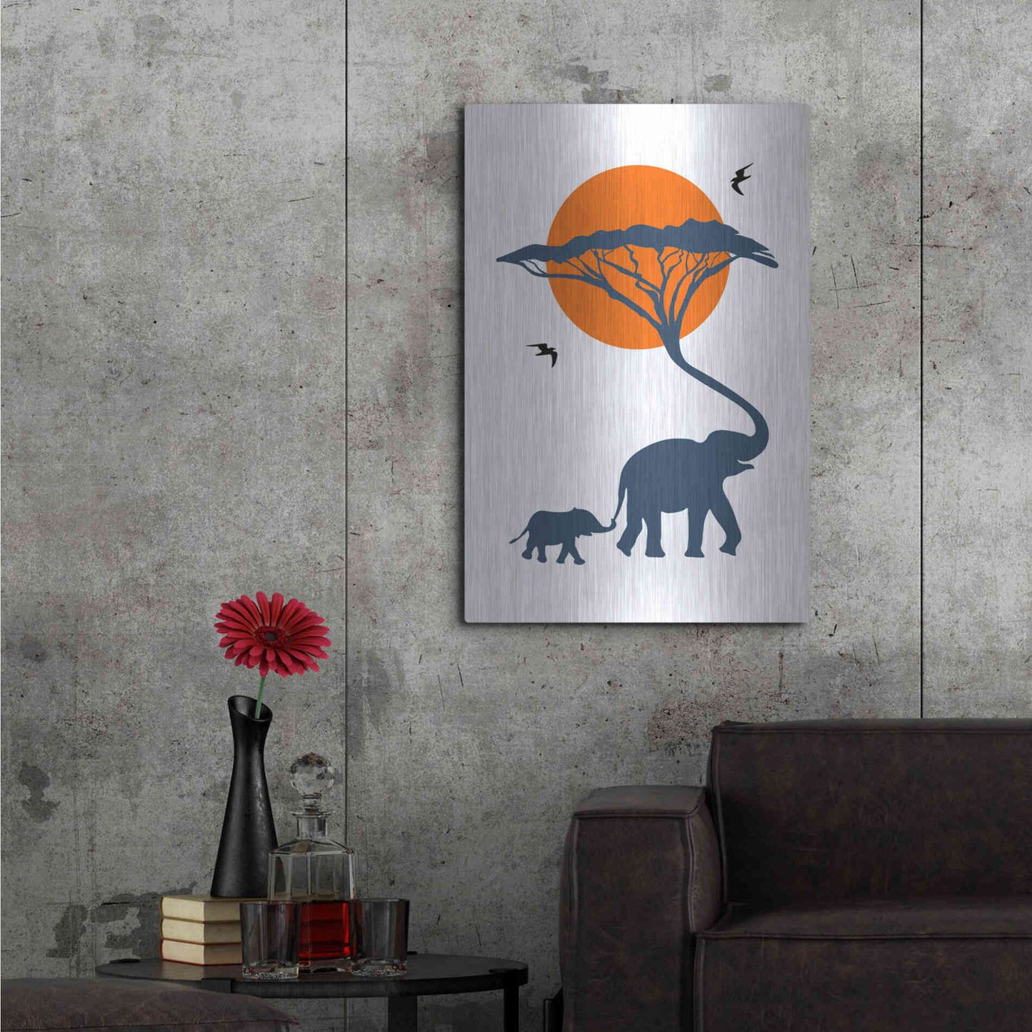 Luxe Metal Art 'Africa Family' by Cesare Bellassai, Metal Wall Art,24x36