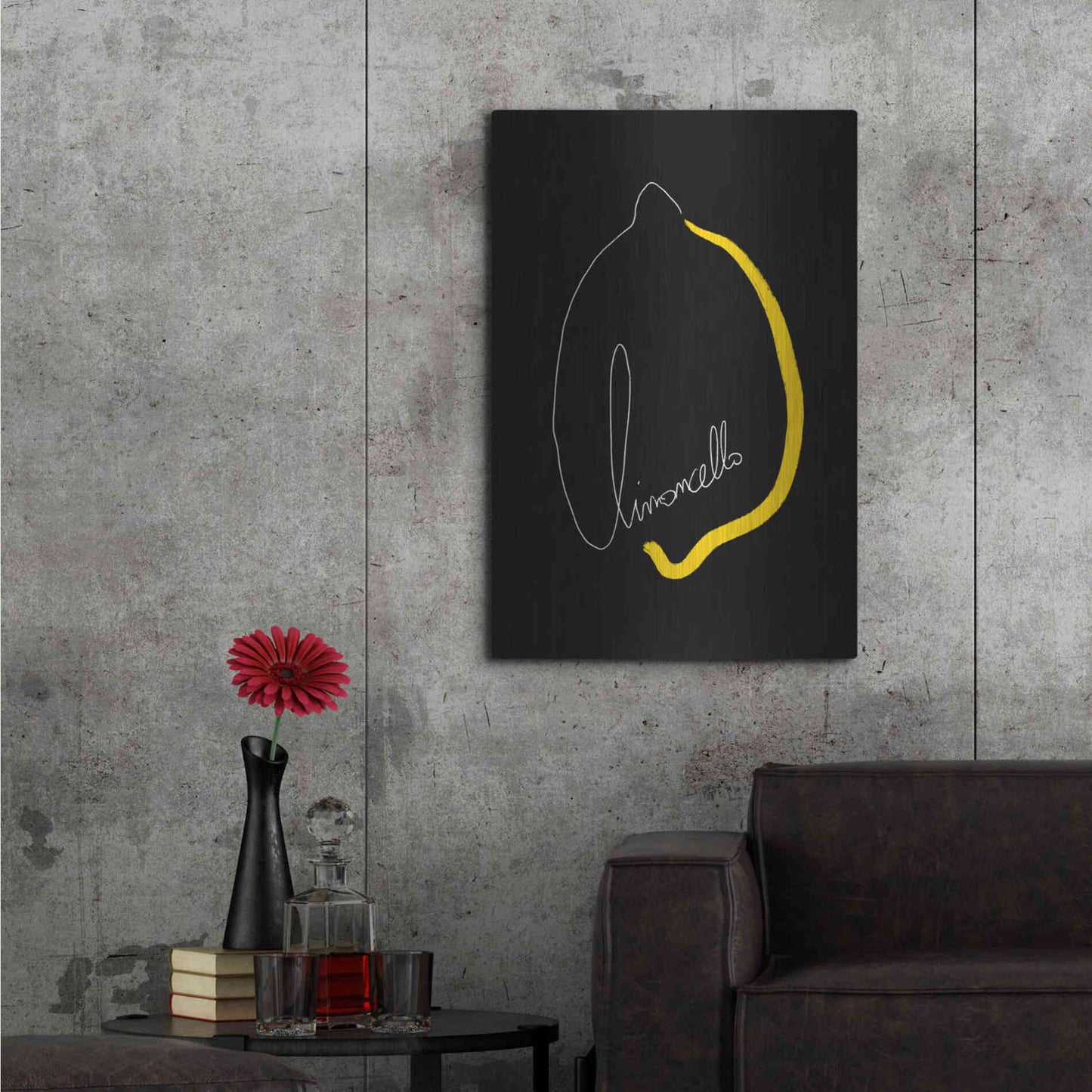 Luxe Metal Art 'Limoncello' by Cesare Bellassai, Metal Wall Art,24x36