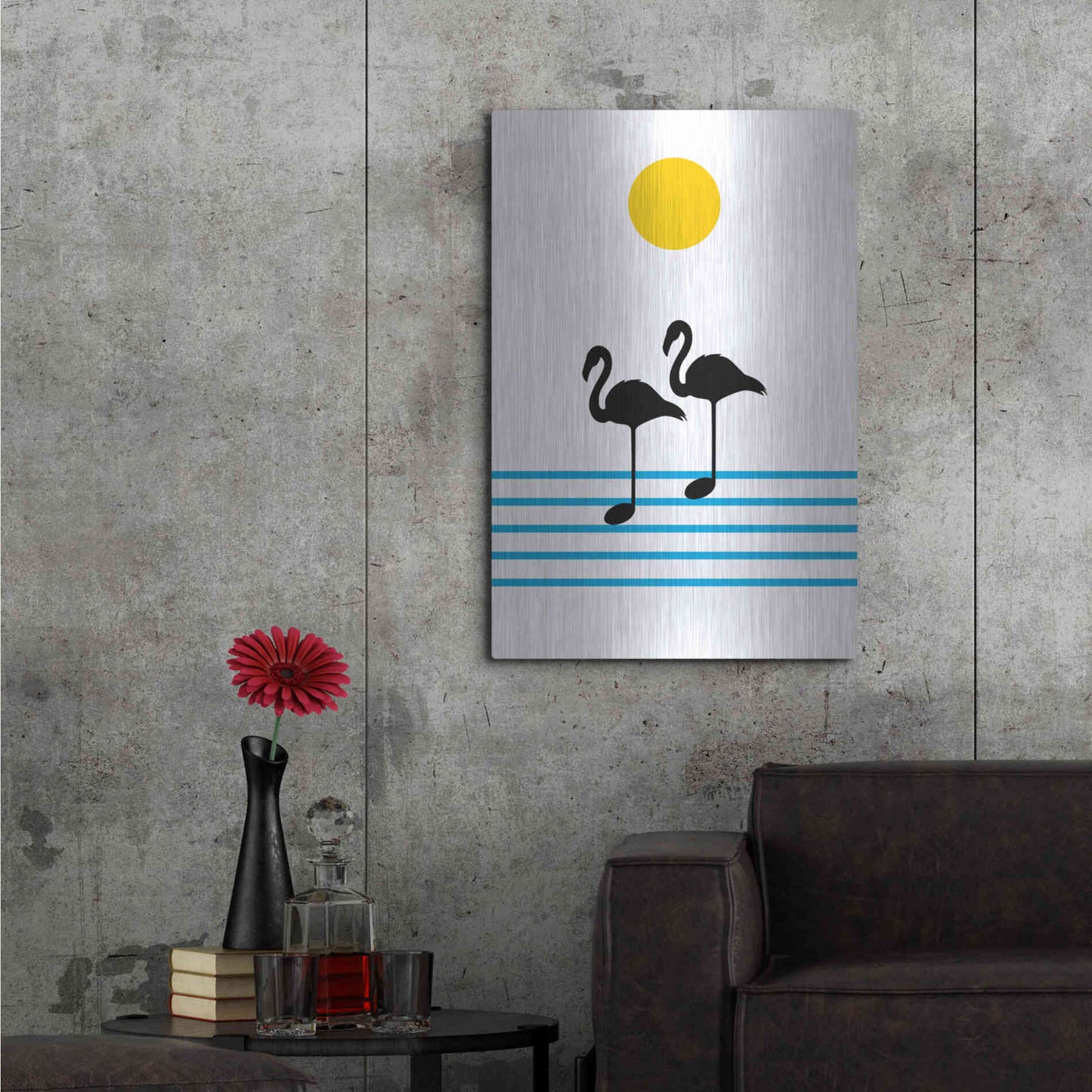 Luxe Metal Art 'Morning Sound' by Cesare Bellassai, Metal Wall Art,24x36