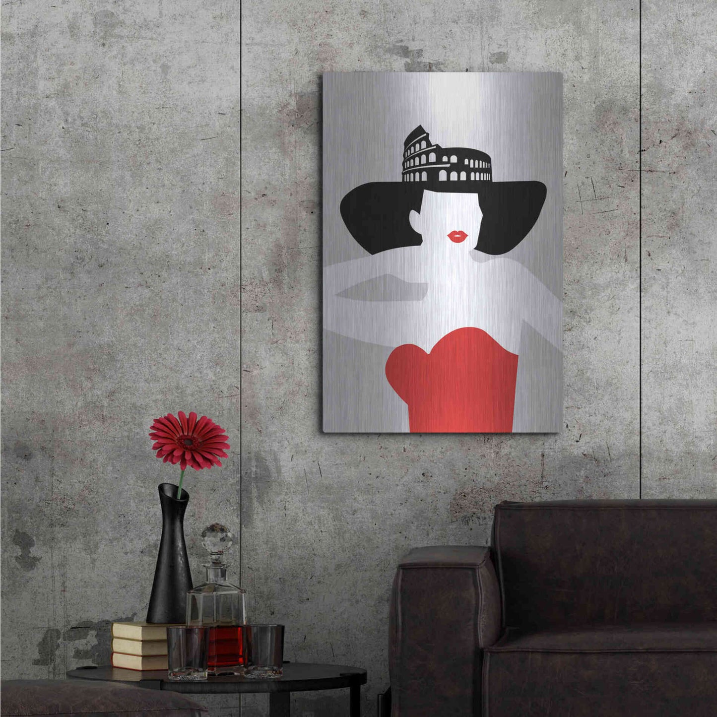 Luxe Metal Art 'Roma Fashion' by Cesare Bellassai, Metal Wall Art,24x36