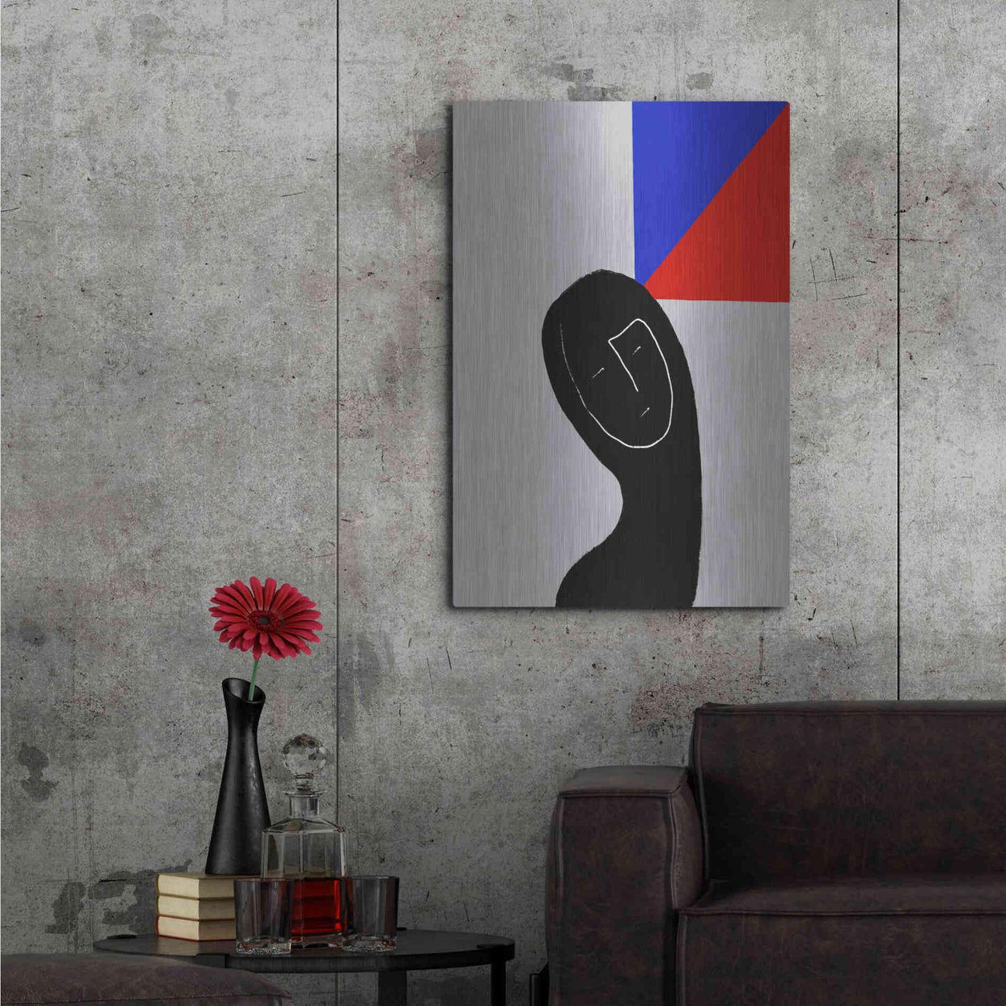 Luxe Metal Art 'Square Thought' by Cesare Bellassai, Metal Wall Art,24x36