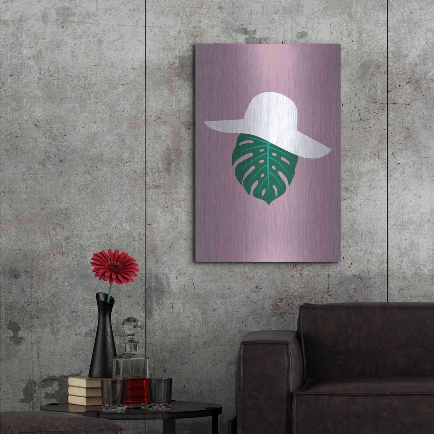 Luxe Metal Art 'Tropical Looks' by Cesare Bellassai, Metal Wall Art,24x36