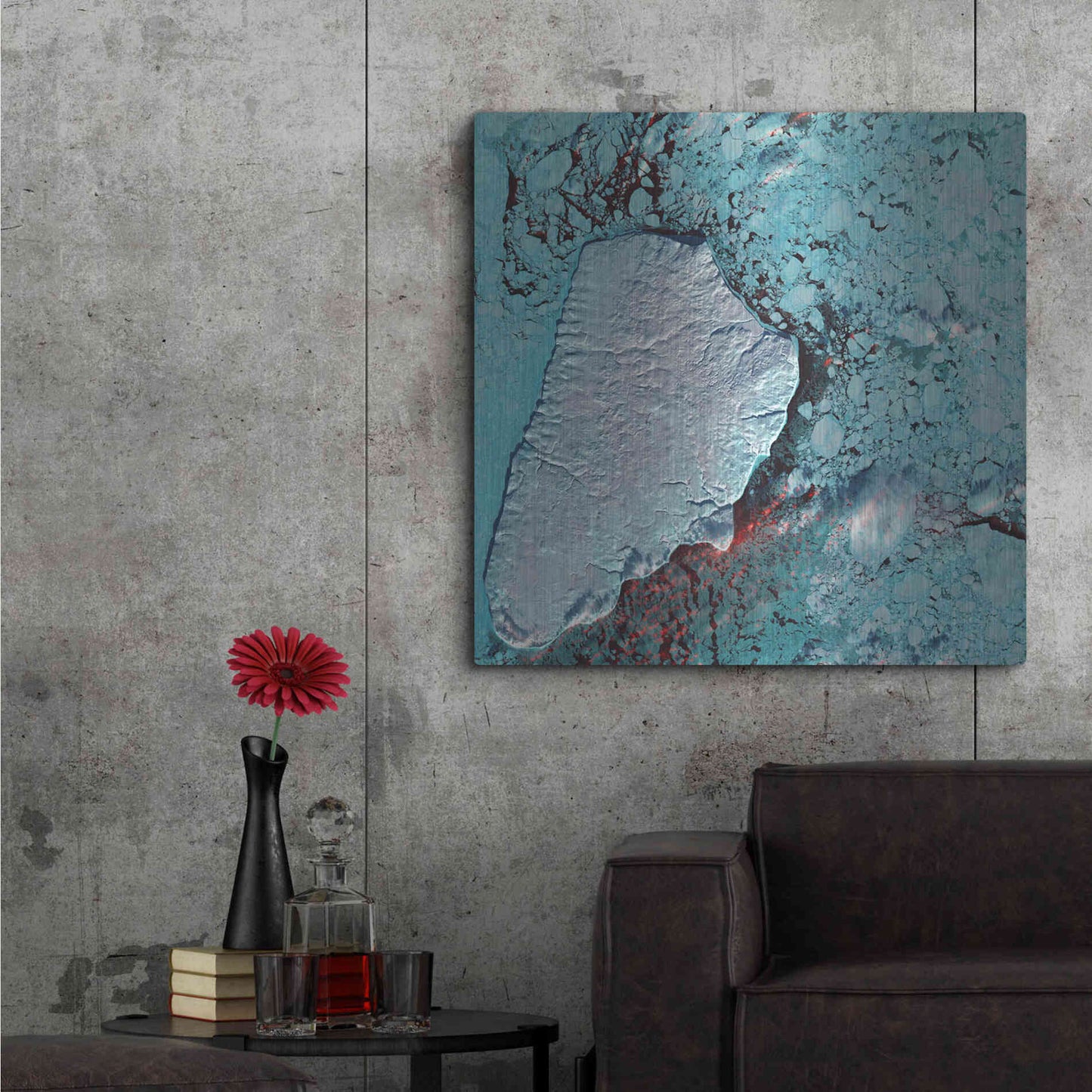 Luxe Metal Art 'Earth as Art: Akpatok Island' Metal Wall Art,36x36
