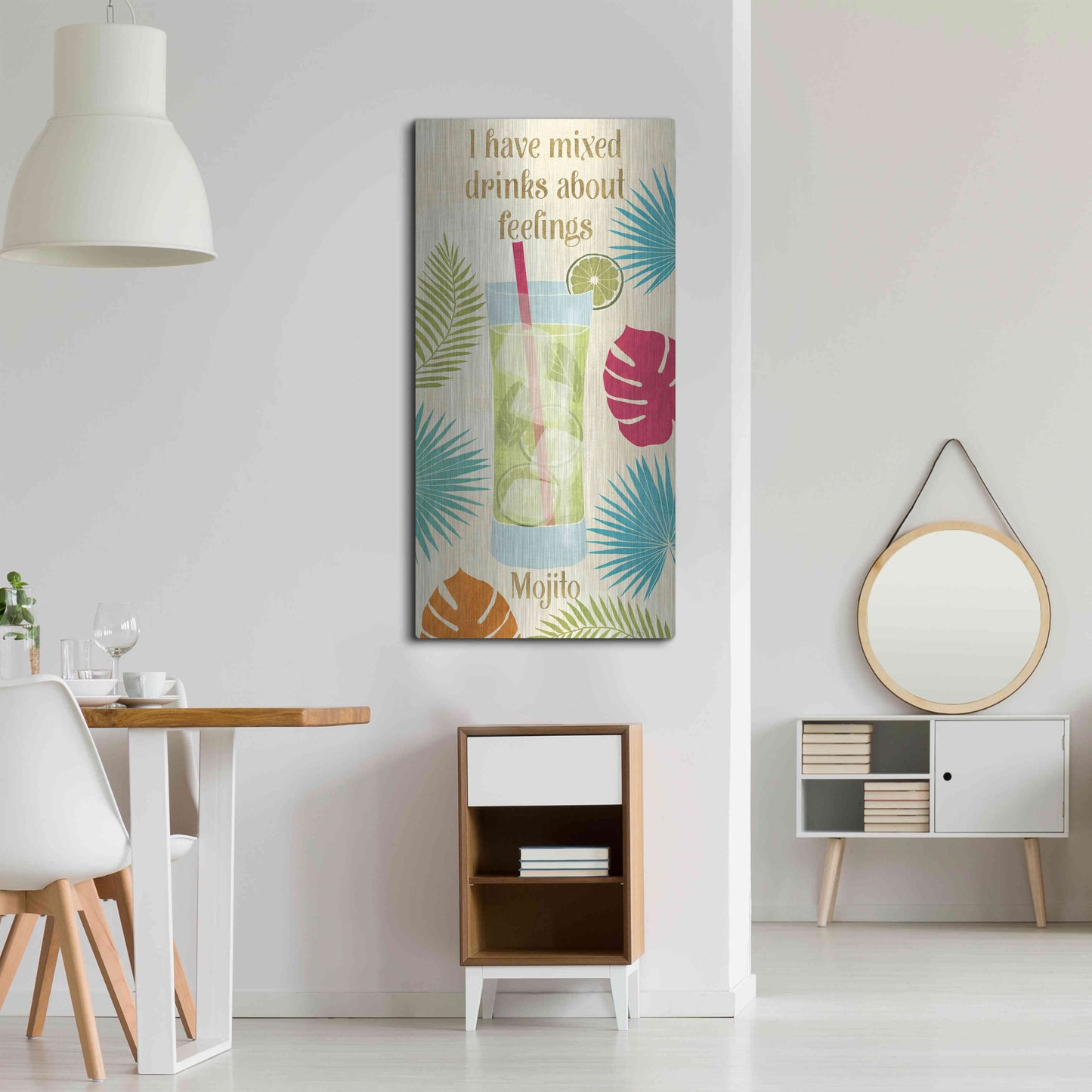 Luxe Metal Art 'Exotic Breeze XVI' by Veronique Charron, Metal Wall Art,24x48