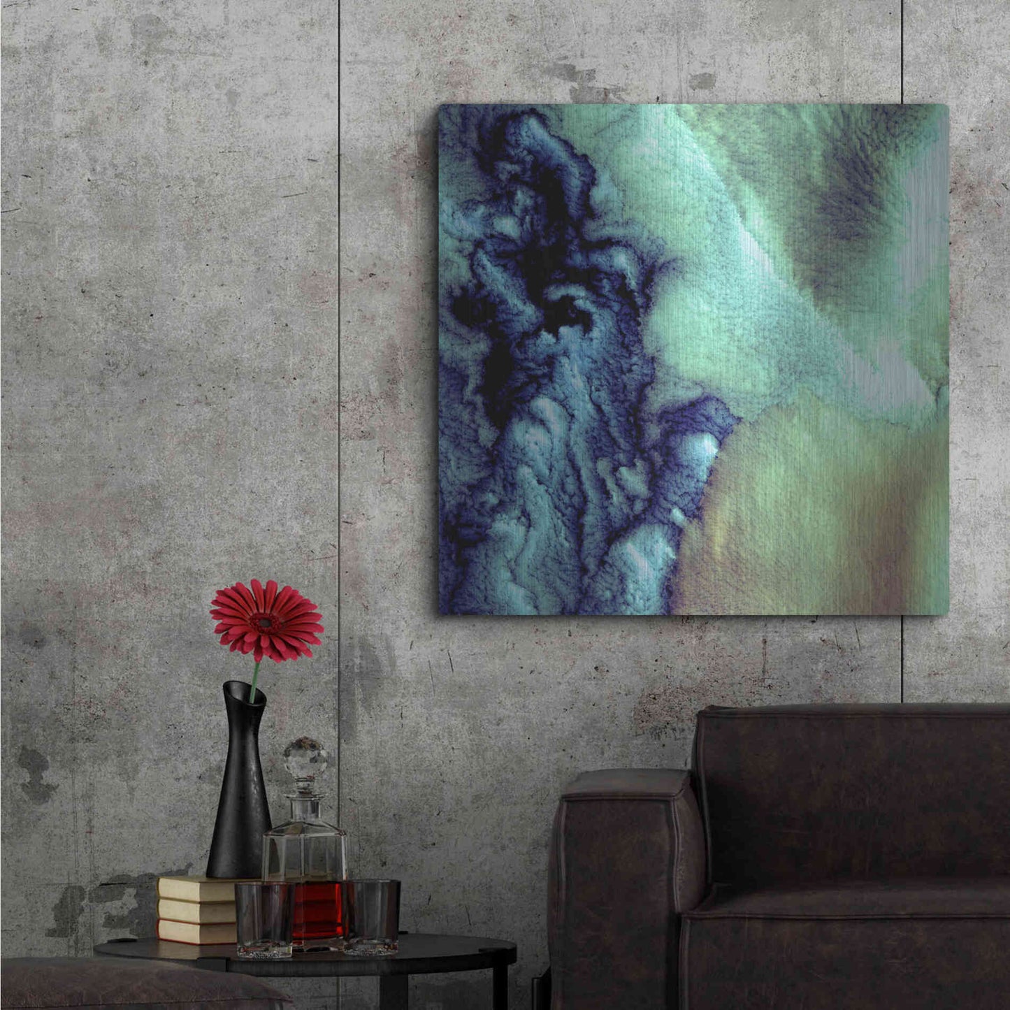 Luxe Metal Art 'Earth as Art: Aleutian Clouds' Metal Wall Art,36x36