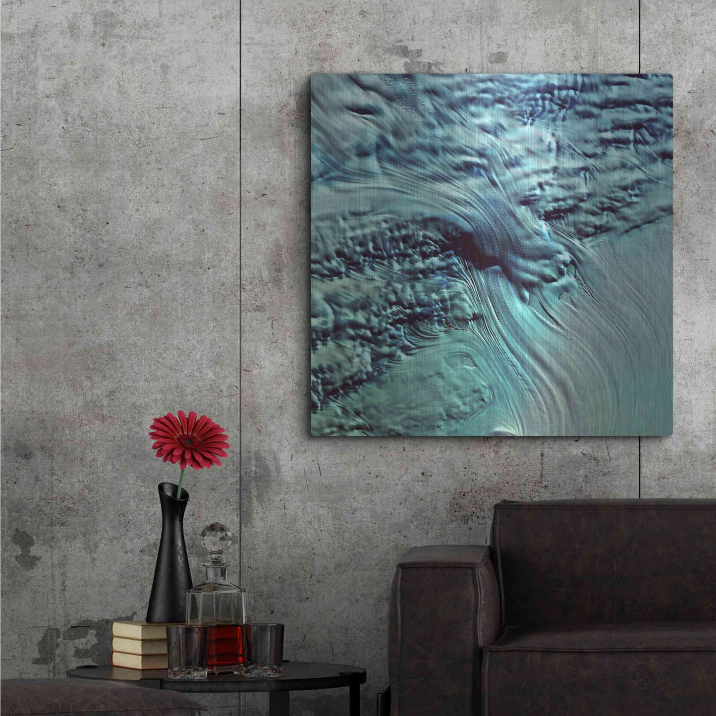 Luxe Metal Art 'Earth as Art: Lambert Glacier' Metal Wall Art,36x36
