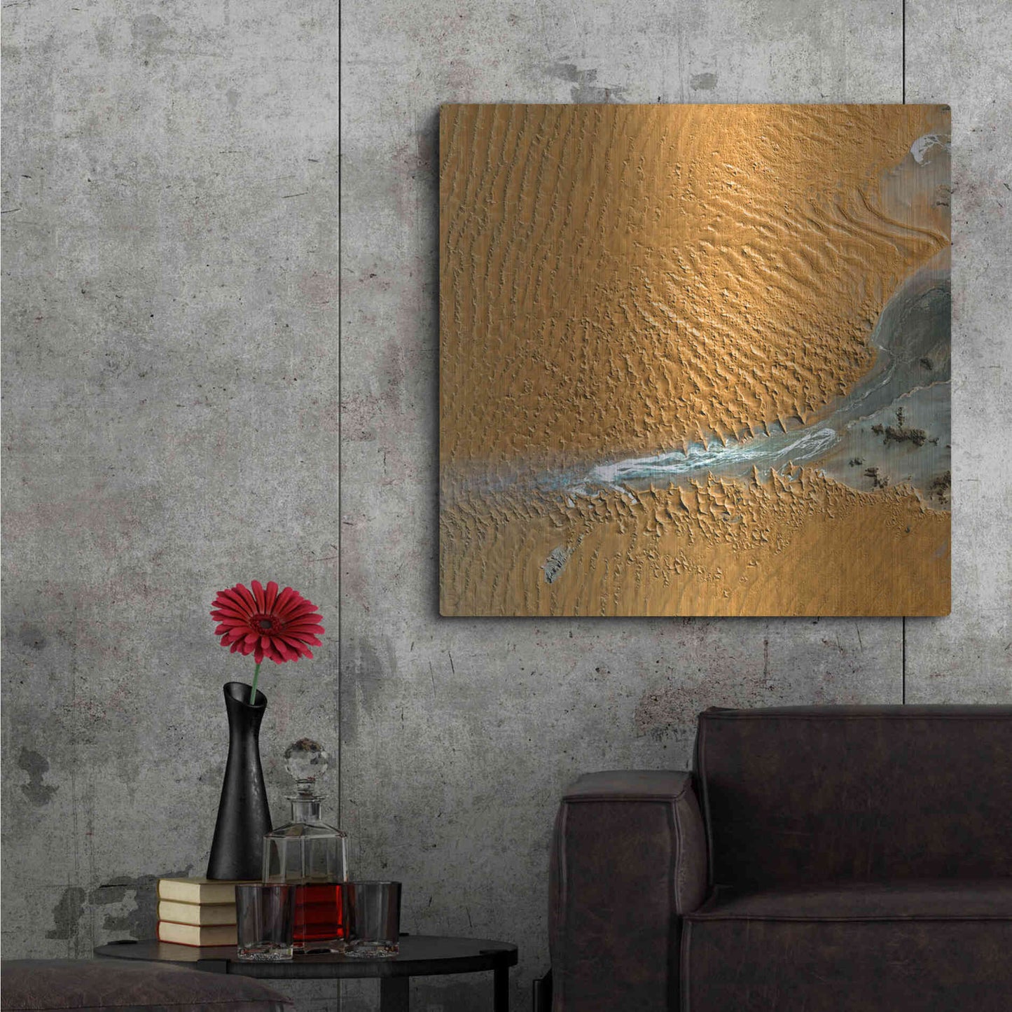 Luxe Metal Art 'Earth as Art: Namib Desert' Metal Wall Art,36x36