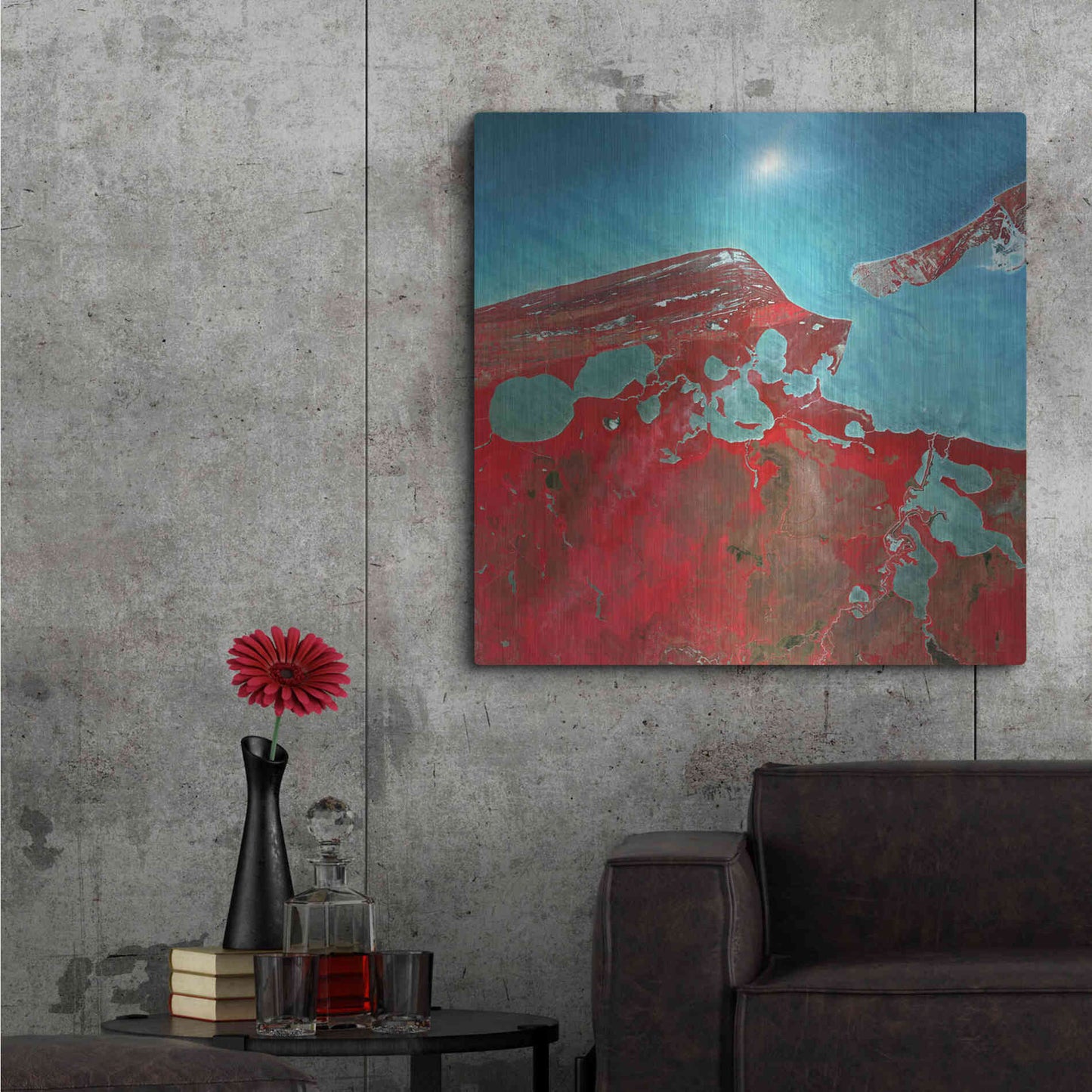 Luxe Metal Art 'Earth as Art: Campeche' Metal Wall Art,36x36