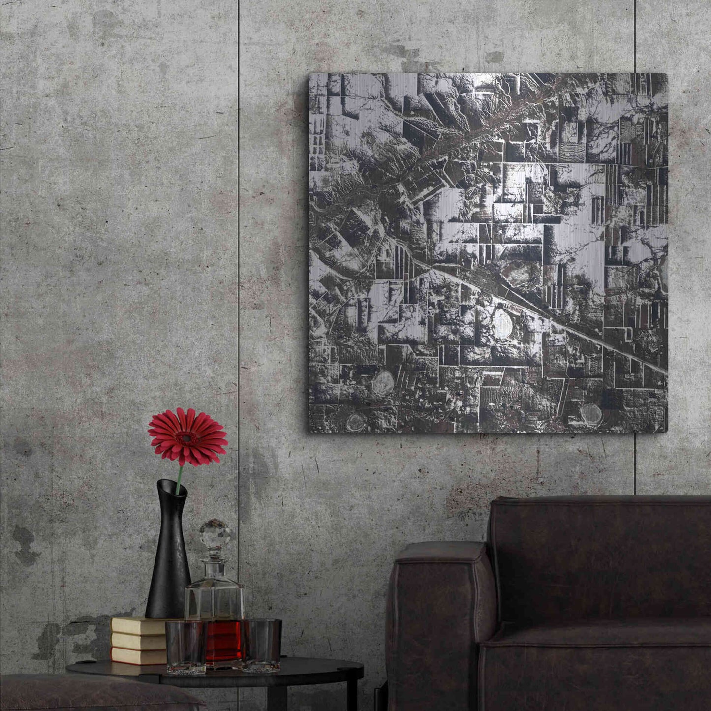 Luxe Metal Art 'Earth as Art: Northern Kazakhstan' Metal Wall Art,36x36
