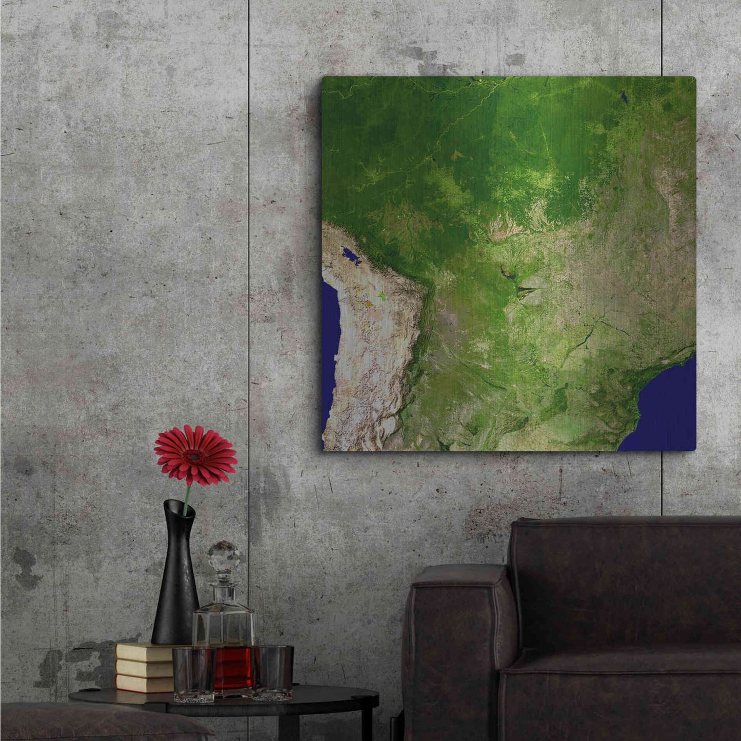 Luxe Metal Art 'Earth as Art: South America' Metal Wall Art,36x36