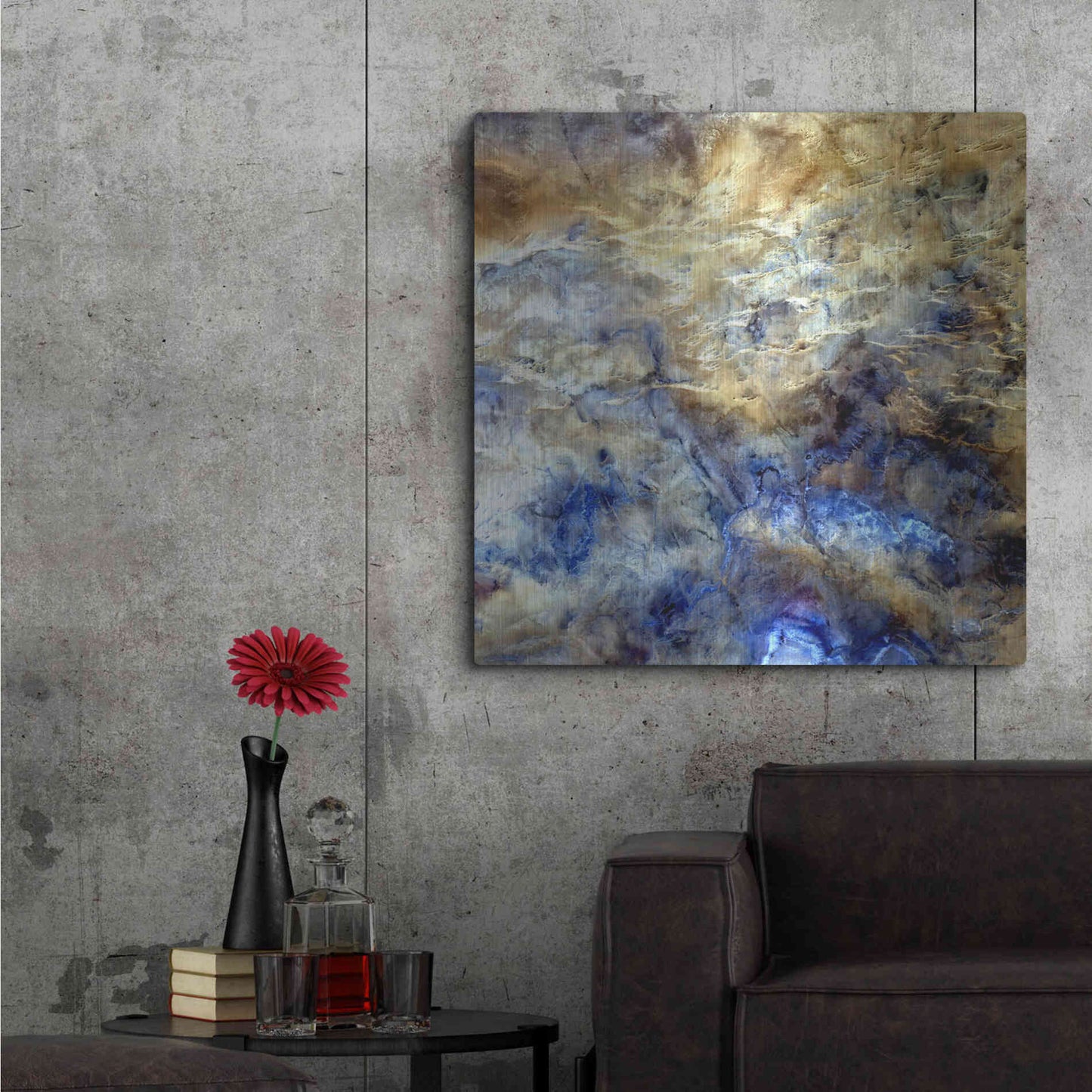 Luxe Metal Art 'Earth as Art: No Man's Land,' Metal Wall Art,36x36