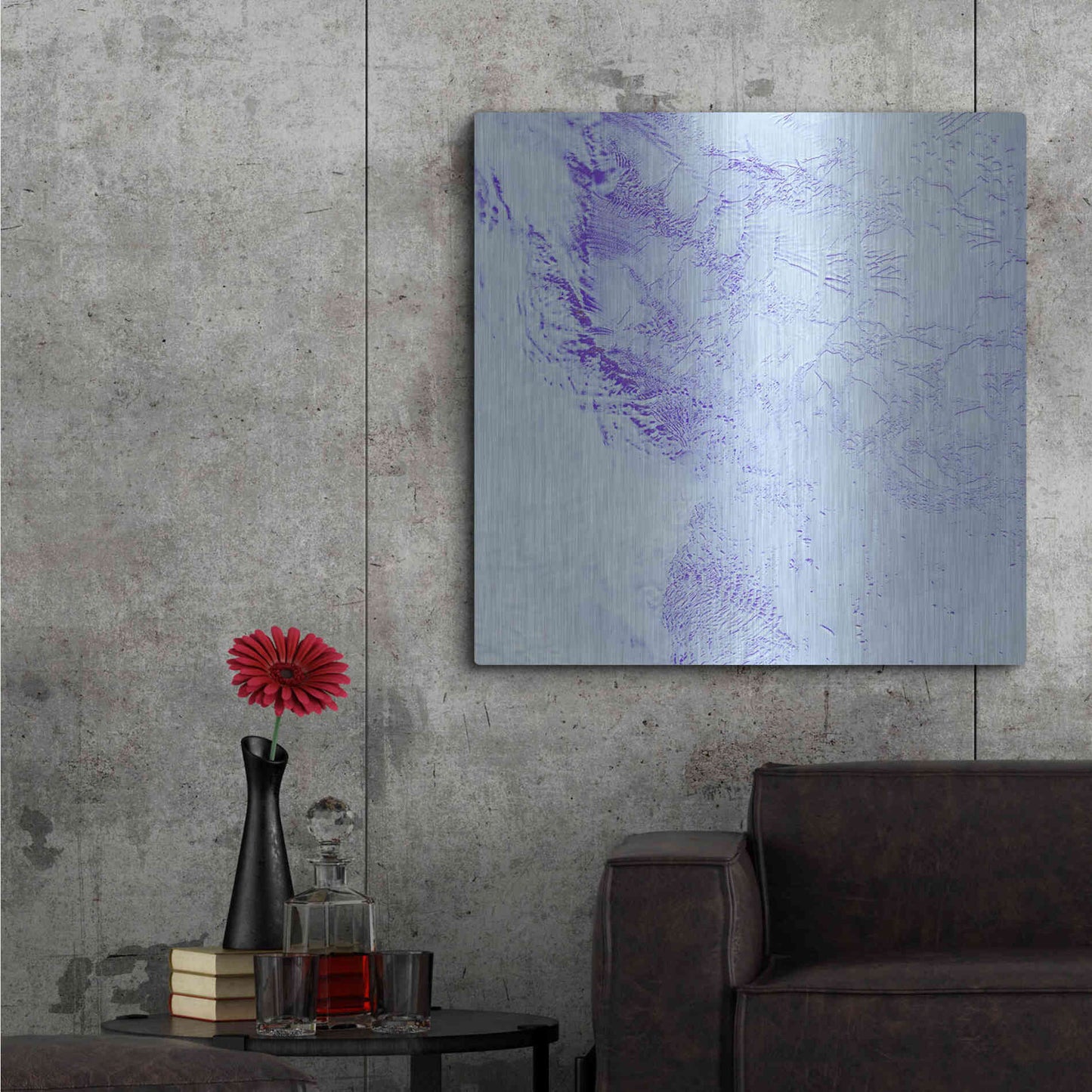 Luxe Metal Art 'Earth as Art: Robinson Glacier,' Metal Wall Art,36x36