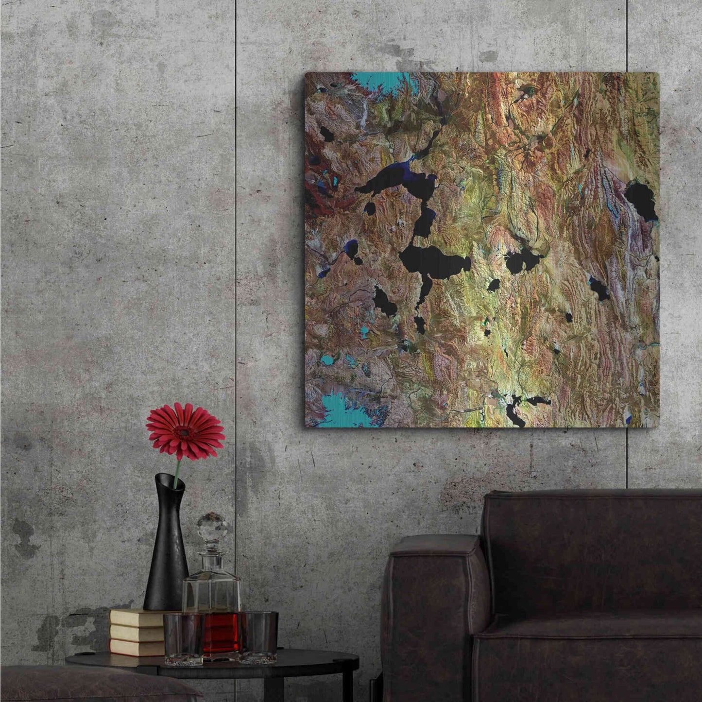 Luxe Metal Art 'Earth as Art: Roof of the World,' Metal Wall Art,36x36