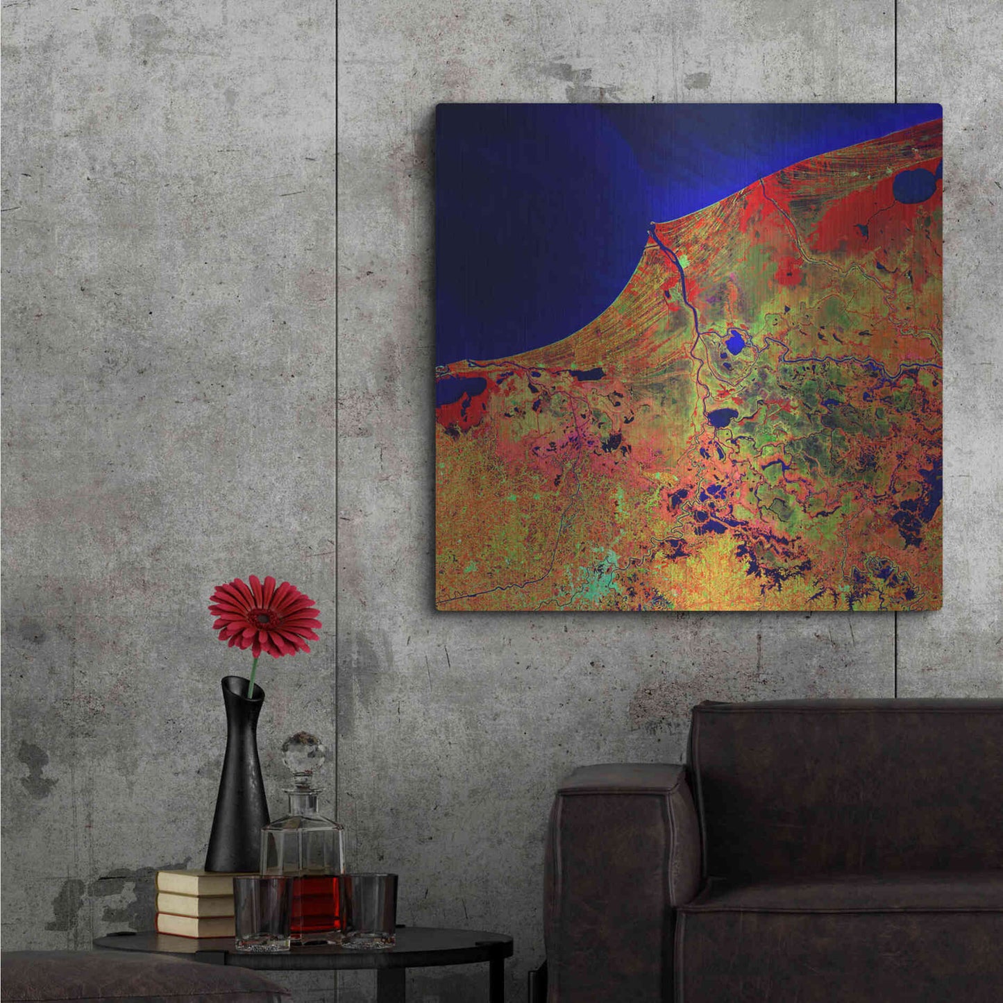 Luxe Metal Art 'Earth as Art: Mexico's Biosphere,' Metal Wall Art,36x36