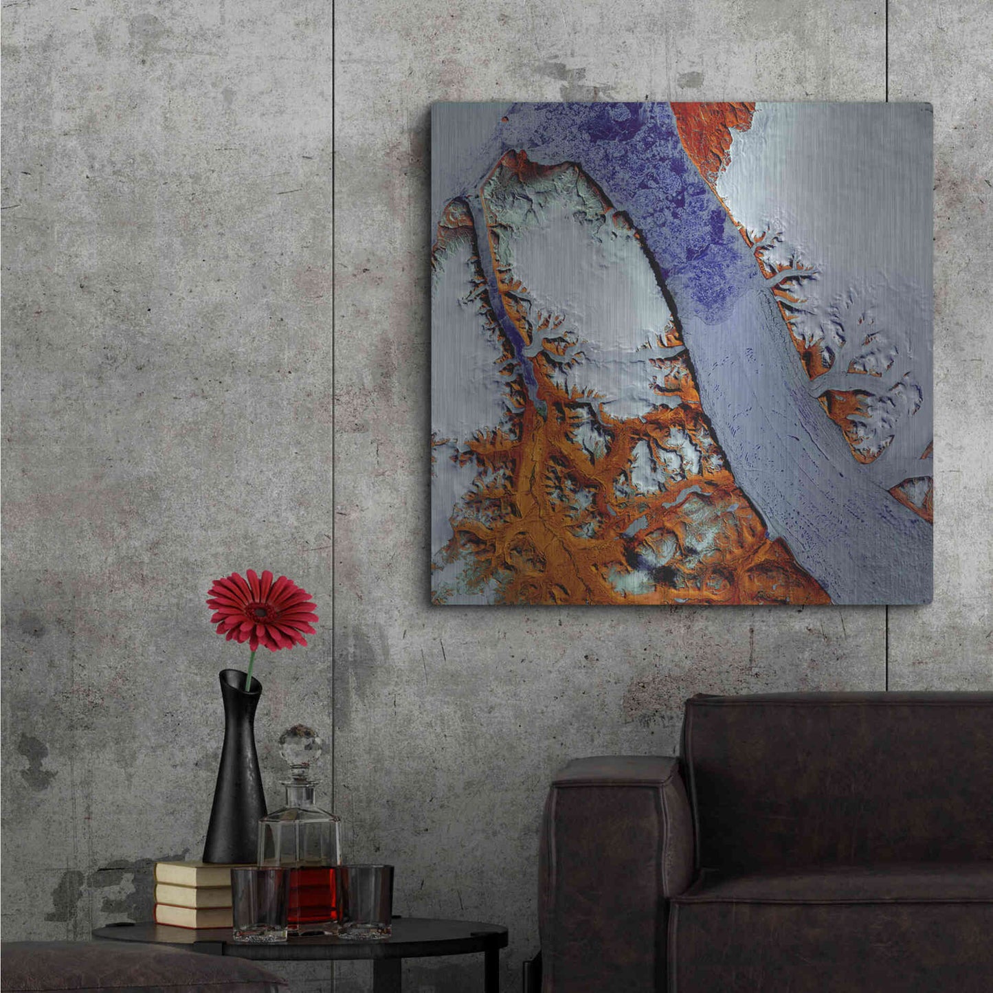 Luxe Metal Art 'Earth as Art: Petermann Glacier,' Metal Wall Art,36x36