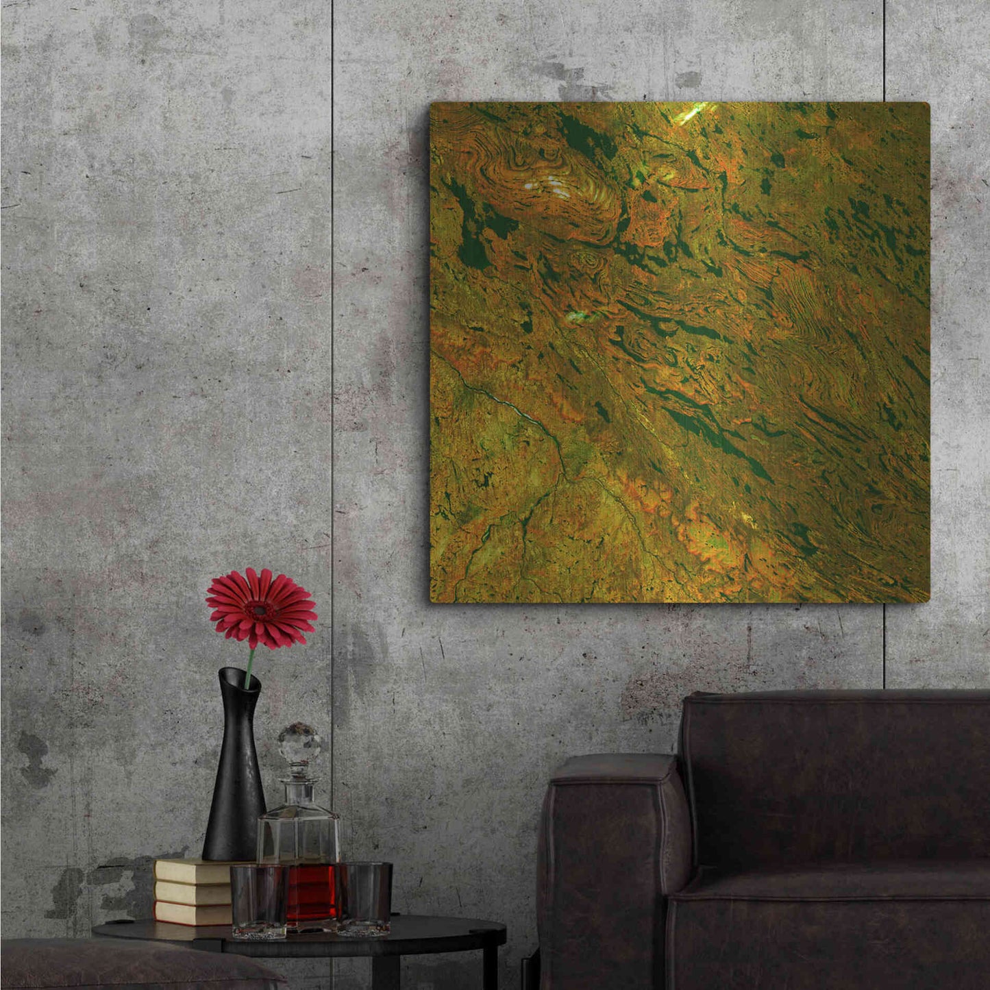 Luxe Metal Art 'Earth as Art: Rock Folding,' Metal Wall Art,36x36