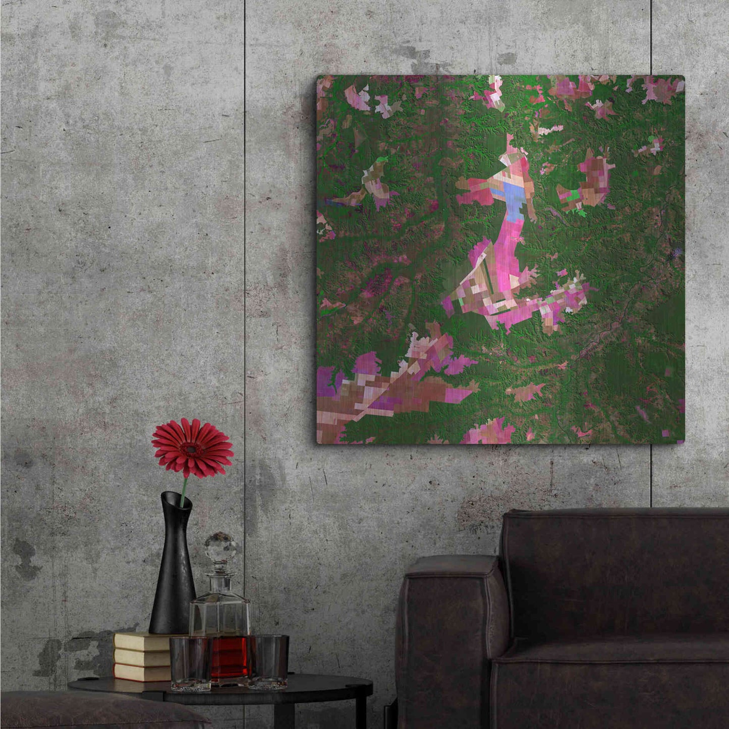 Luxe Metal Art 'Earth as Art: Southwestern Abstract,' Metal Wall Art,36x36