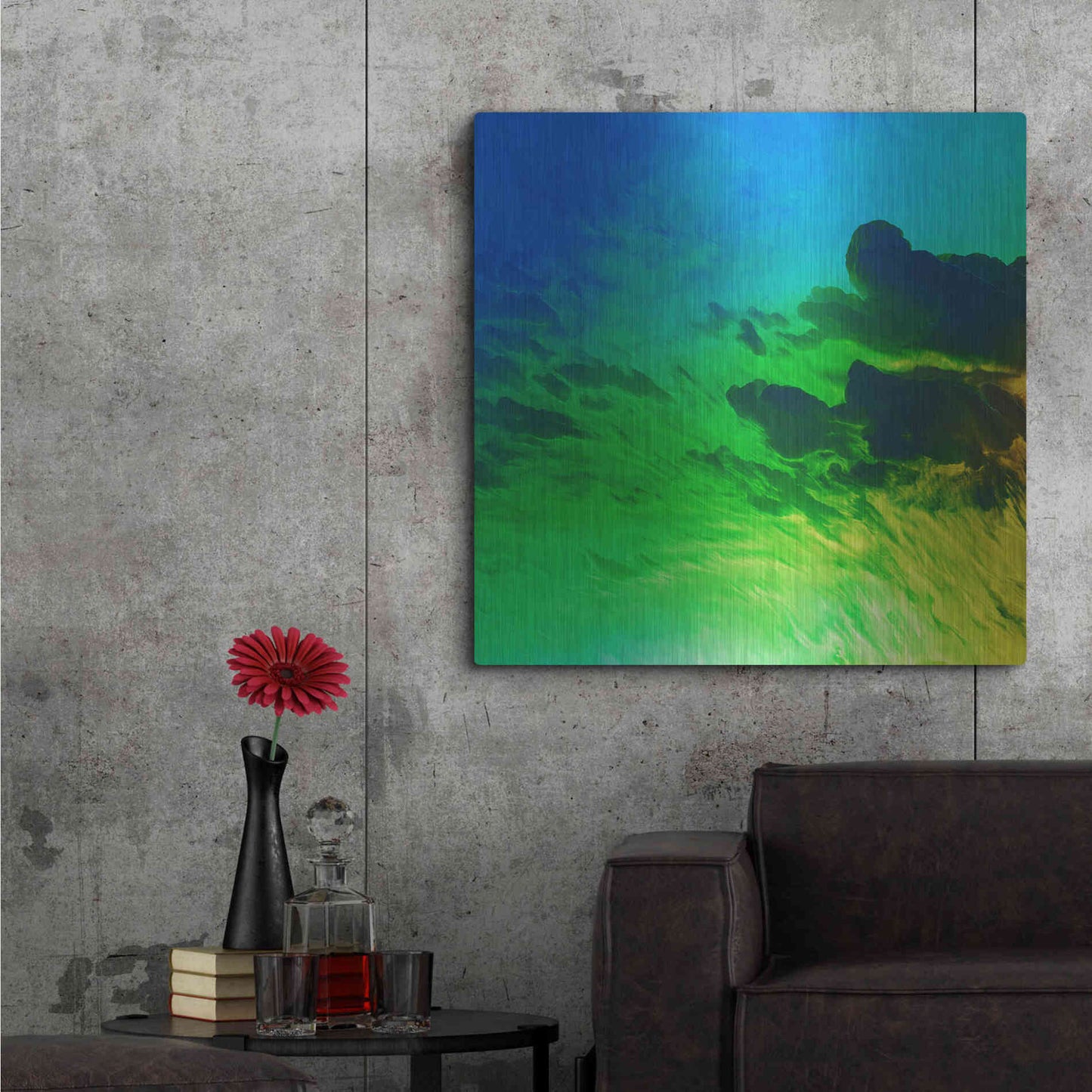 Luxe Metal Art 'Earth as Art: Luminescence,' Metal Wall Art,36x36