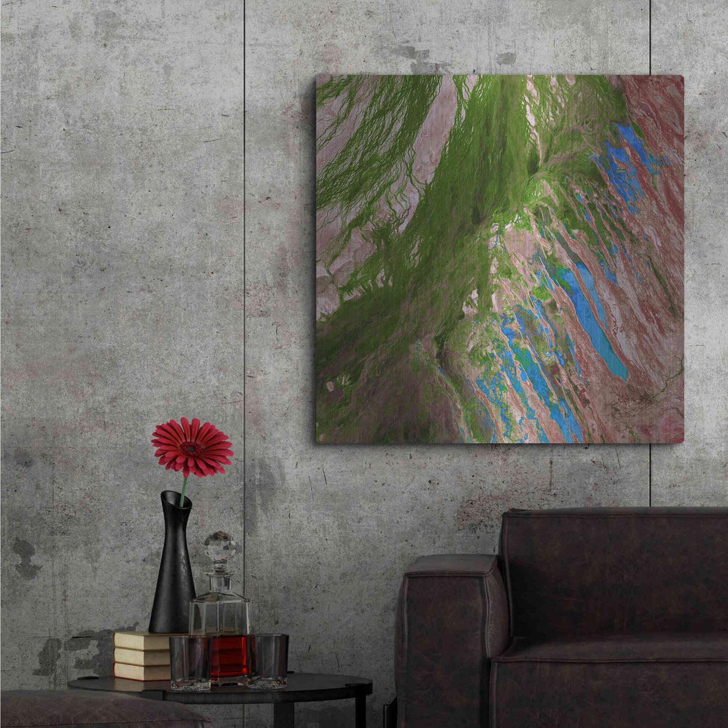 Luxe Metal Art 'Earth as Art: Painting the Desert,' Metal Wall Art,36x36
