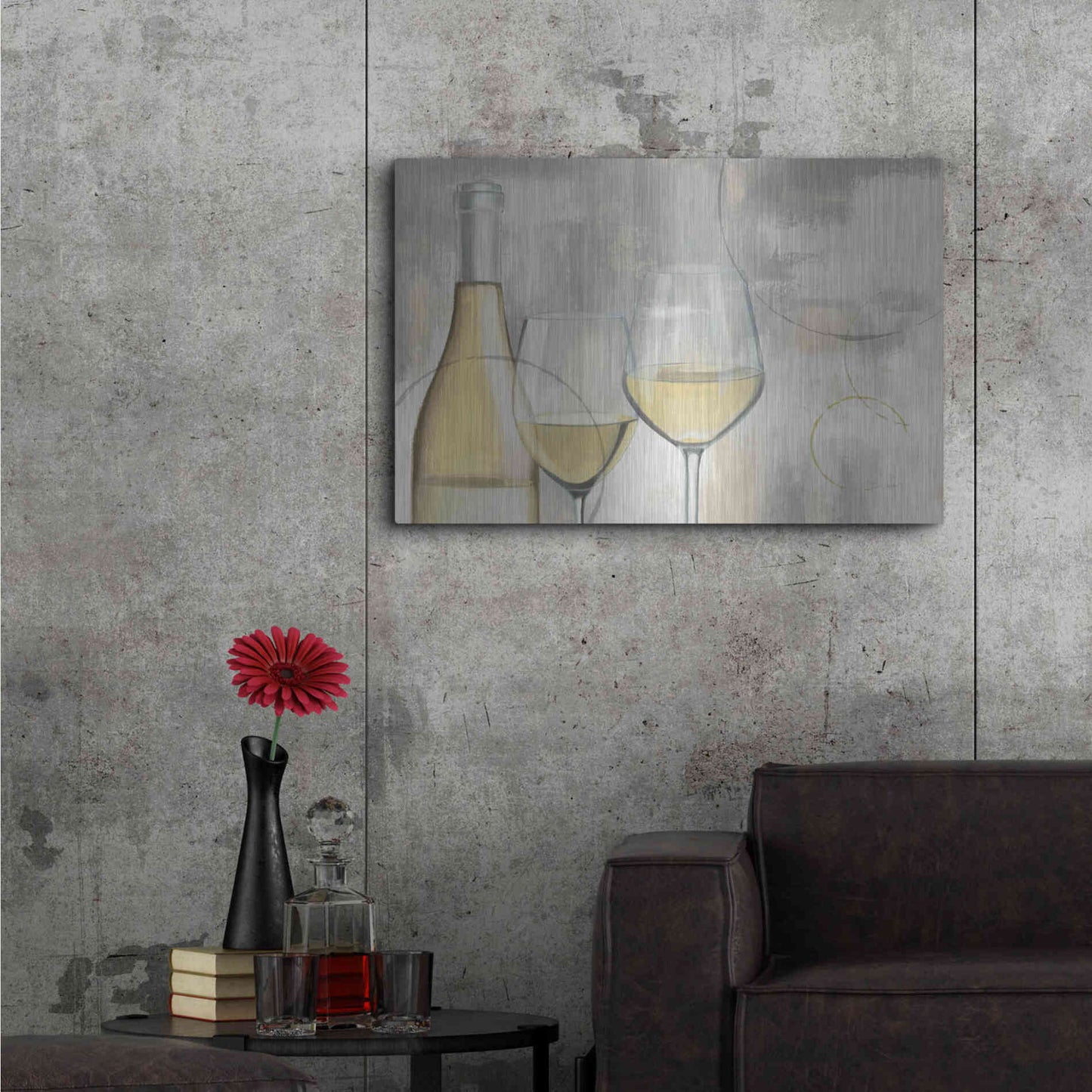 Luxe Metal Art 'Taste Appeal White I' by James Wiens, Metal Wall Art,36x24