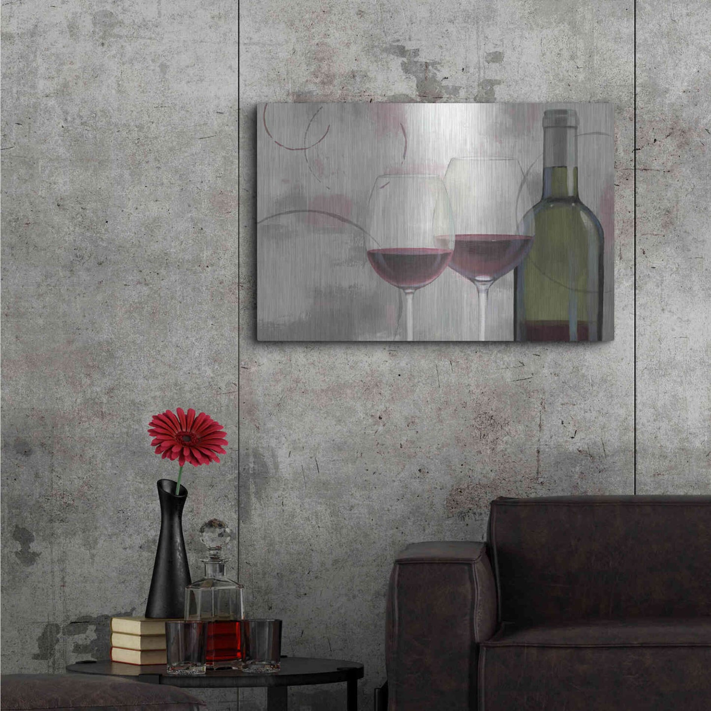 Luxe Metal Art 'Taste Appeal Red I' by James Wiens, Metal Wall Art,36x24